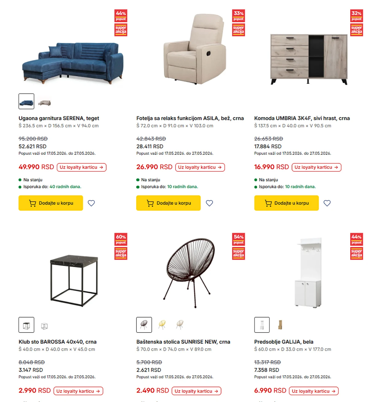 Forma Ideale katalog strana 4 – ugaone garniture fotelje i komode na akciji do 27.05.2026
