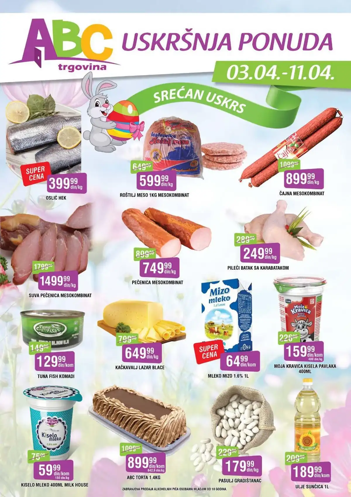 ABC akcija sniženja – super ponuda prehrane i kućnih proizvoda do 11. aprila 2026.