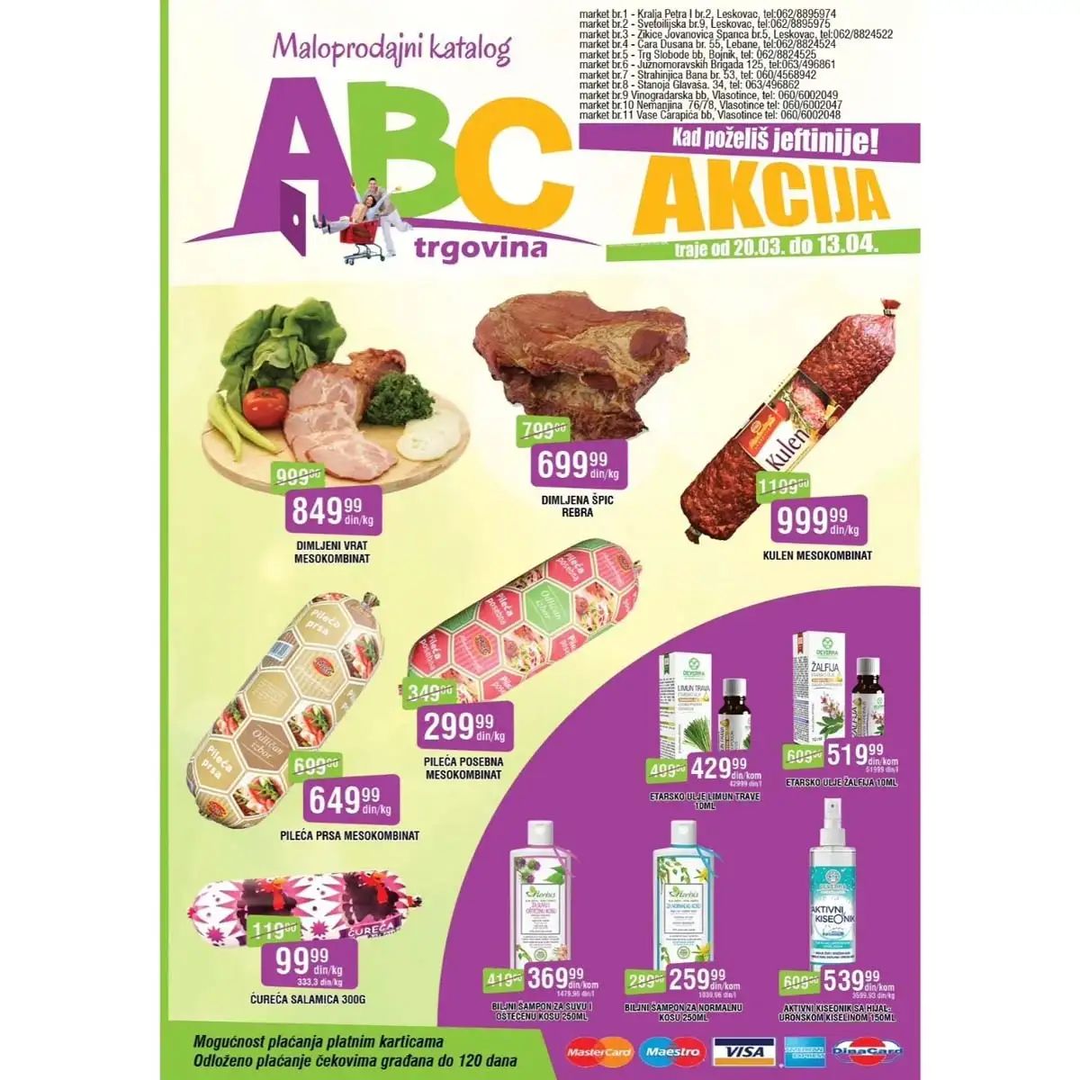 ABC trgovina katalog sniženja do 13. aprila 2026 – prehrana, piće i kućne potrepštine akcija