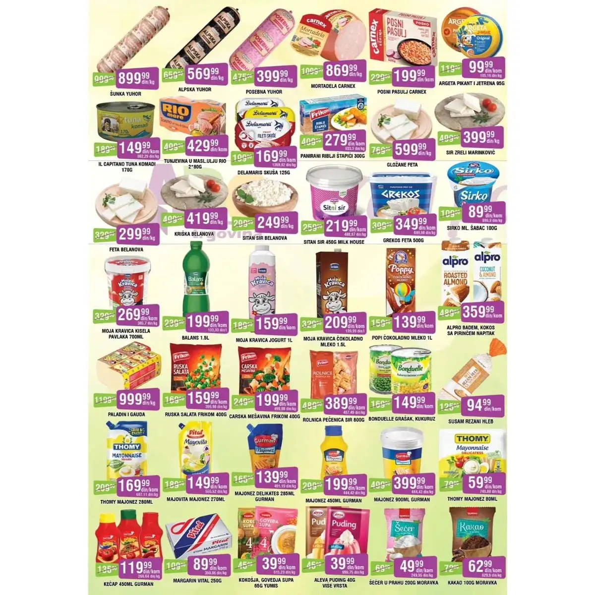 ABC trgovina katalog strana 2 – akcijske cene prehrambenih proizvoda i kućnih potrepština