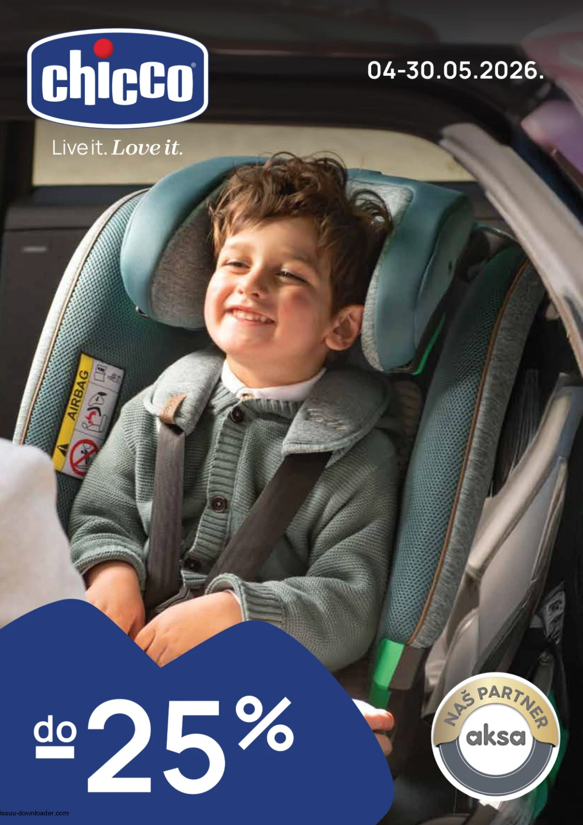 Aksa Chicco katalog 04–30.05.2026 kolica hranilice kozmetika bebe snizenje do 30 posto