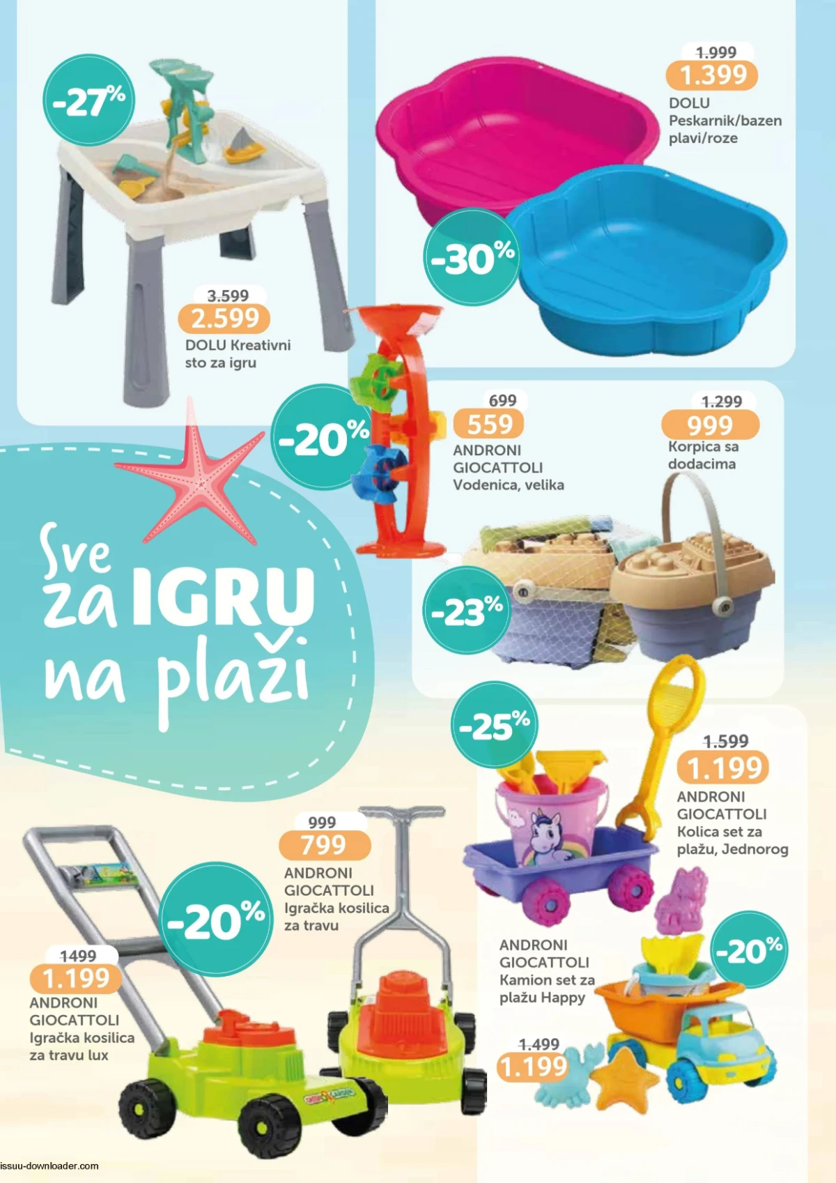 AKSA katalog strana 4 – igračke za plažu AKSA katalog strana 4 – igračke za plažu i setovi za igru