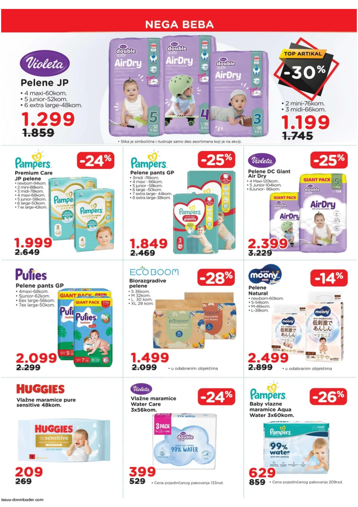AKSA katalog strana 8 – pelene i higijena beba AKSA katalog strana 8 – pelene i vlažne maramice na akciji