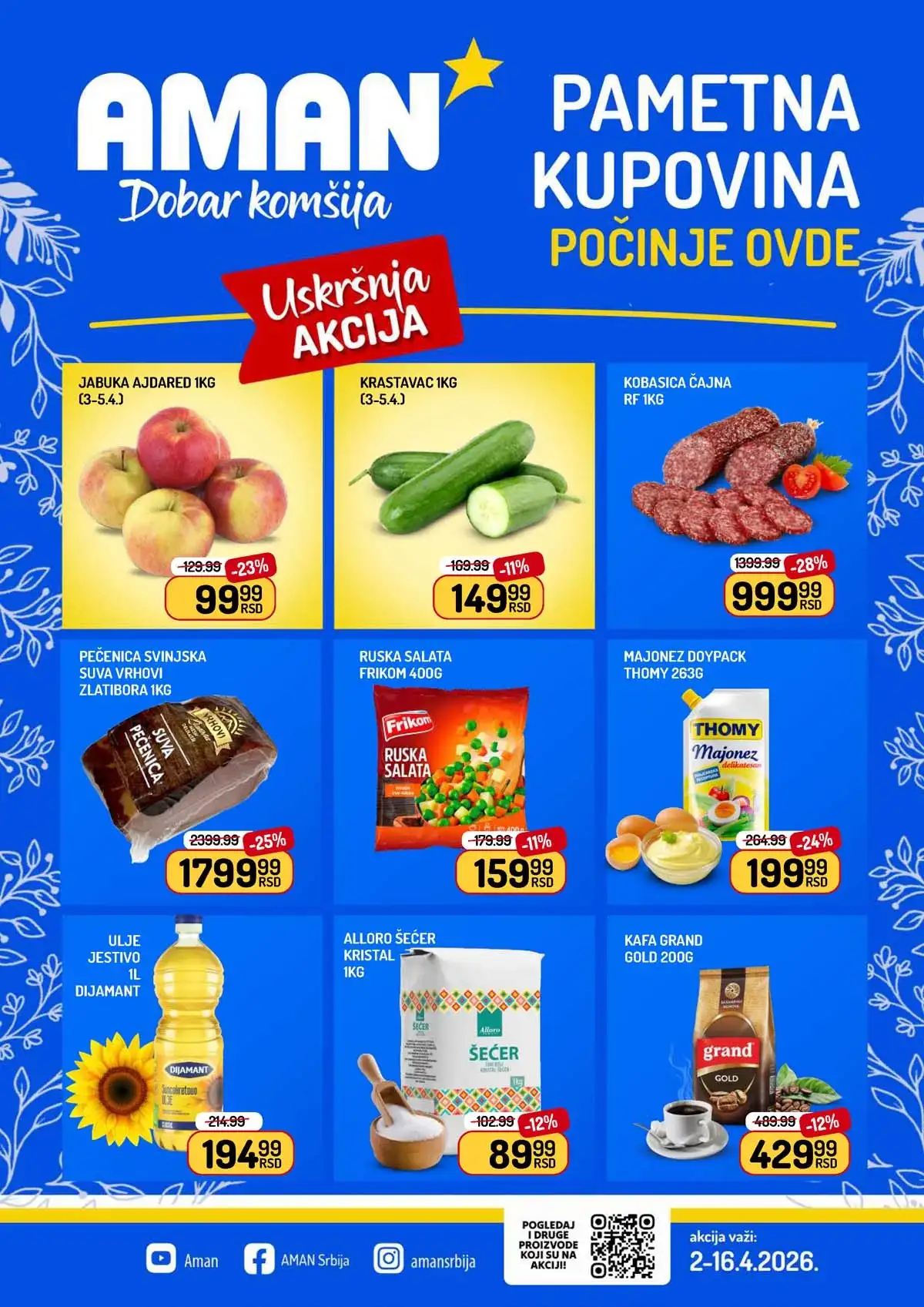 AMAN uskršnja akcija april 2026 sniženja do 37 posto ponuda katalog