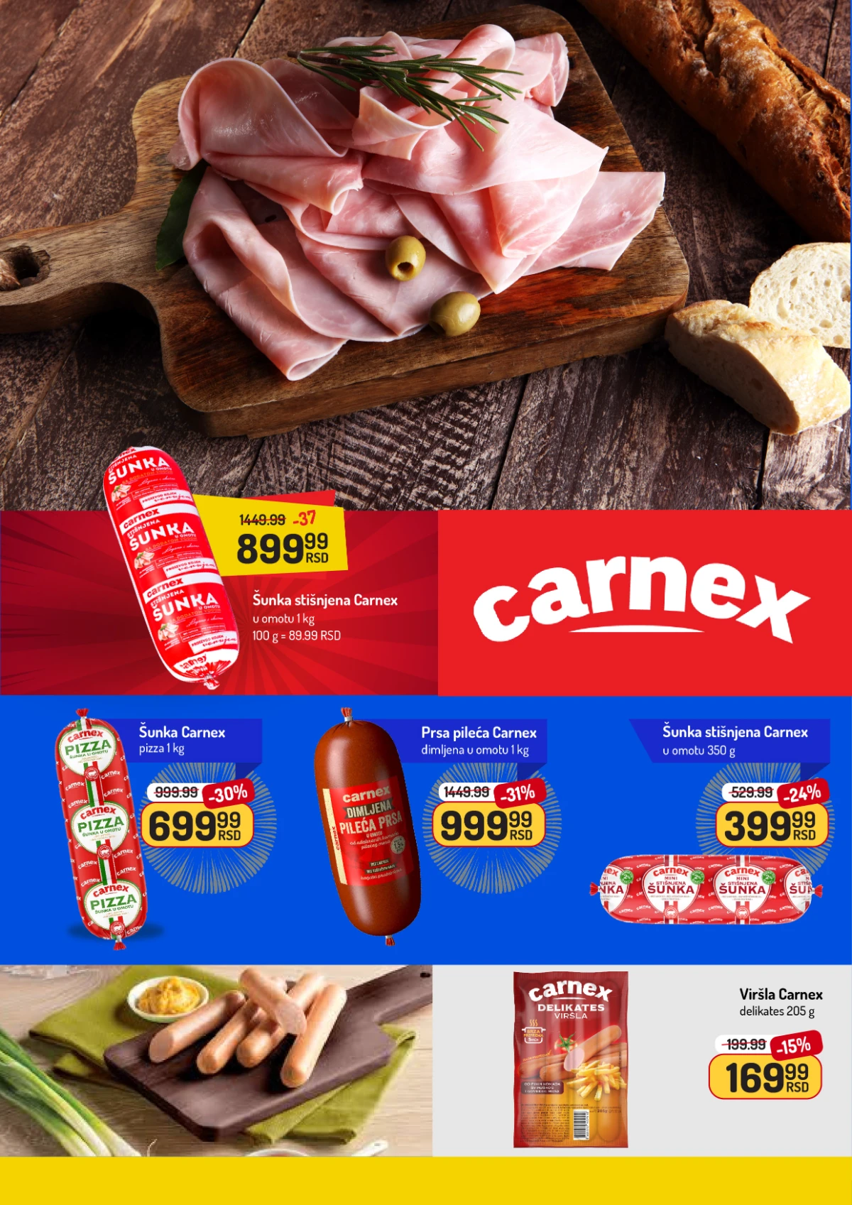 Aman katalog Carnex šunka pileća prsa pizza šunka i viršle akcija