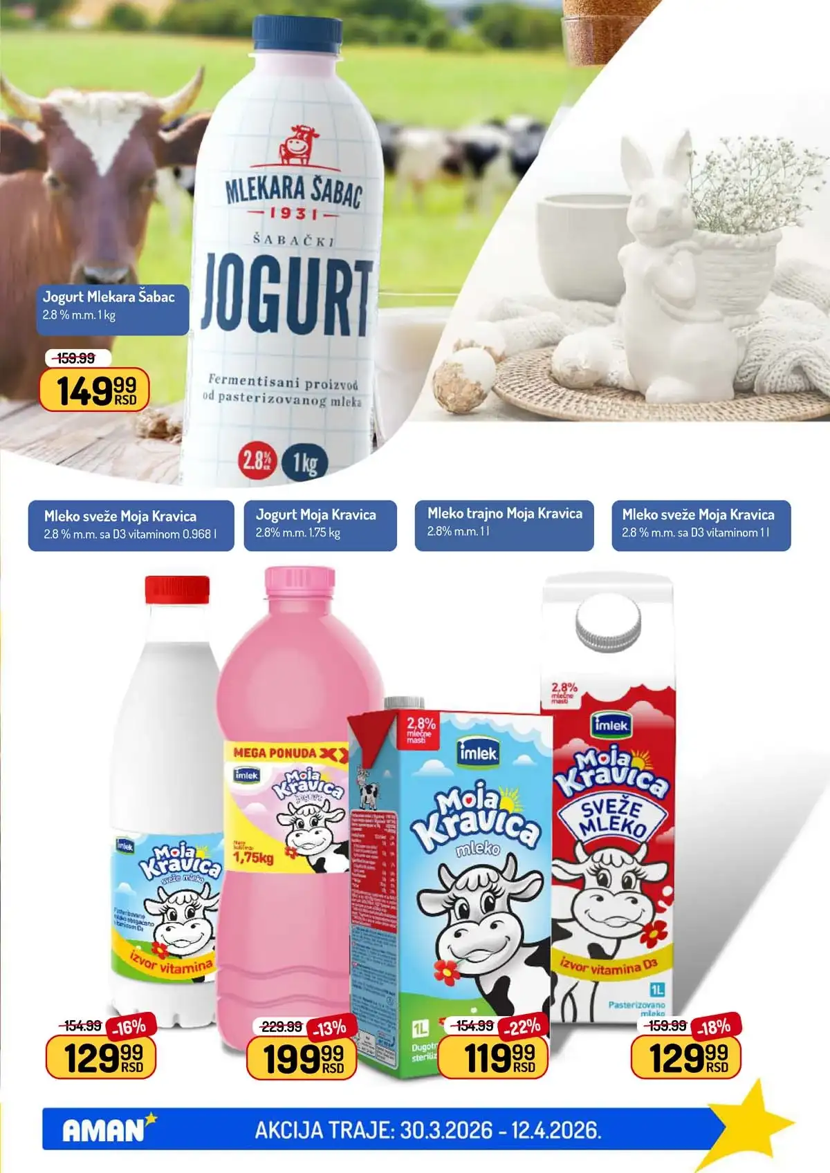 Aman katalog akcija – proizvodi za svakodnevnu kupovinu po sniženim cenama