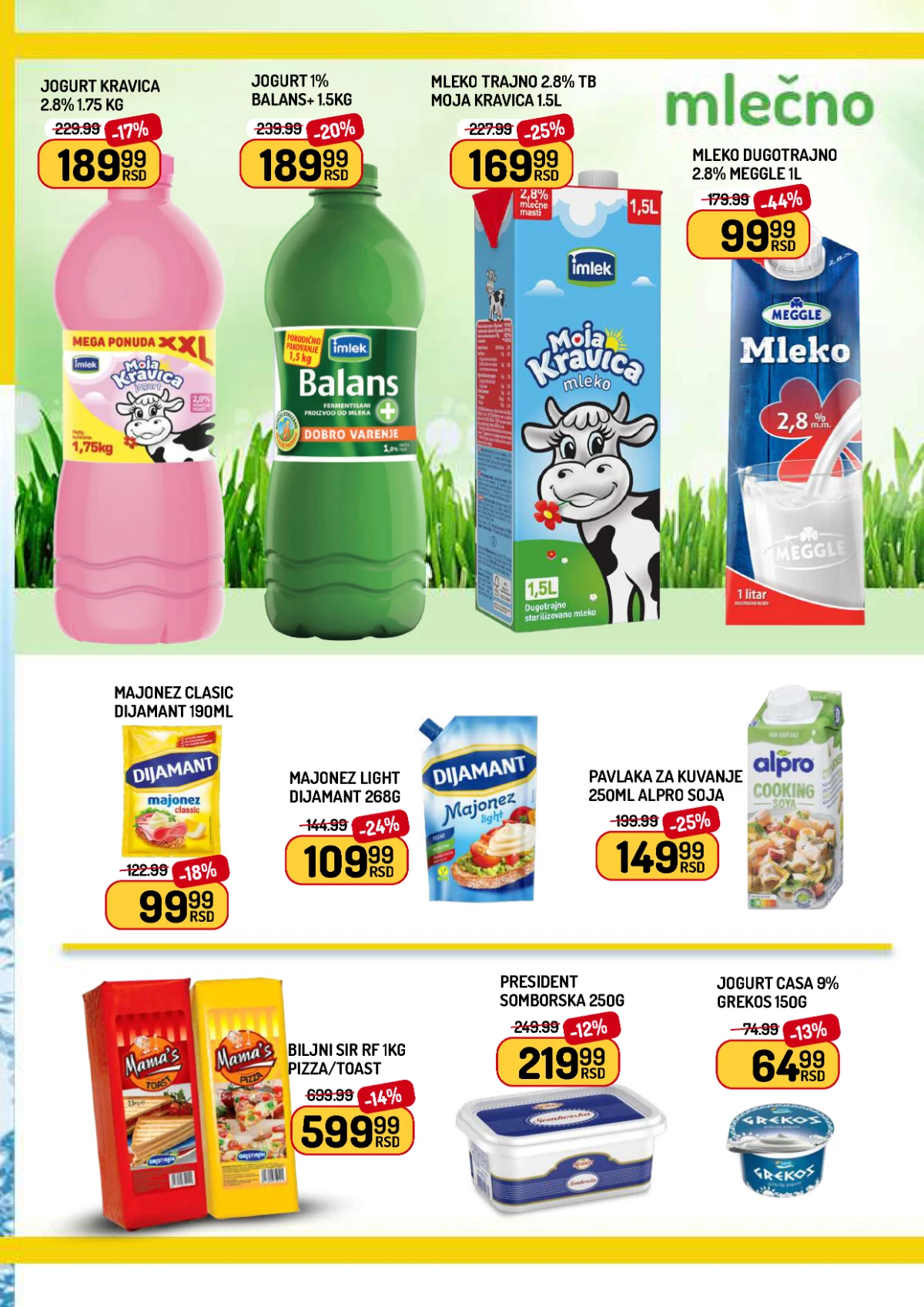 Aman mlečni proizvodi, sirevi i jogurti na akciji