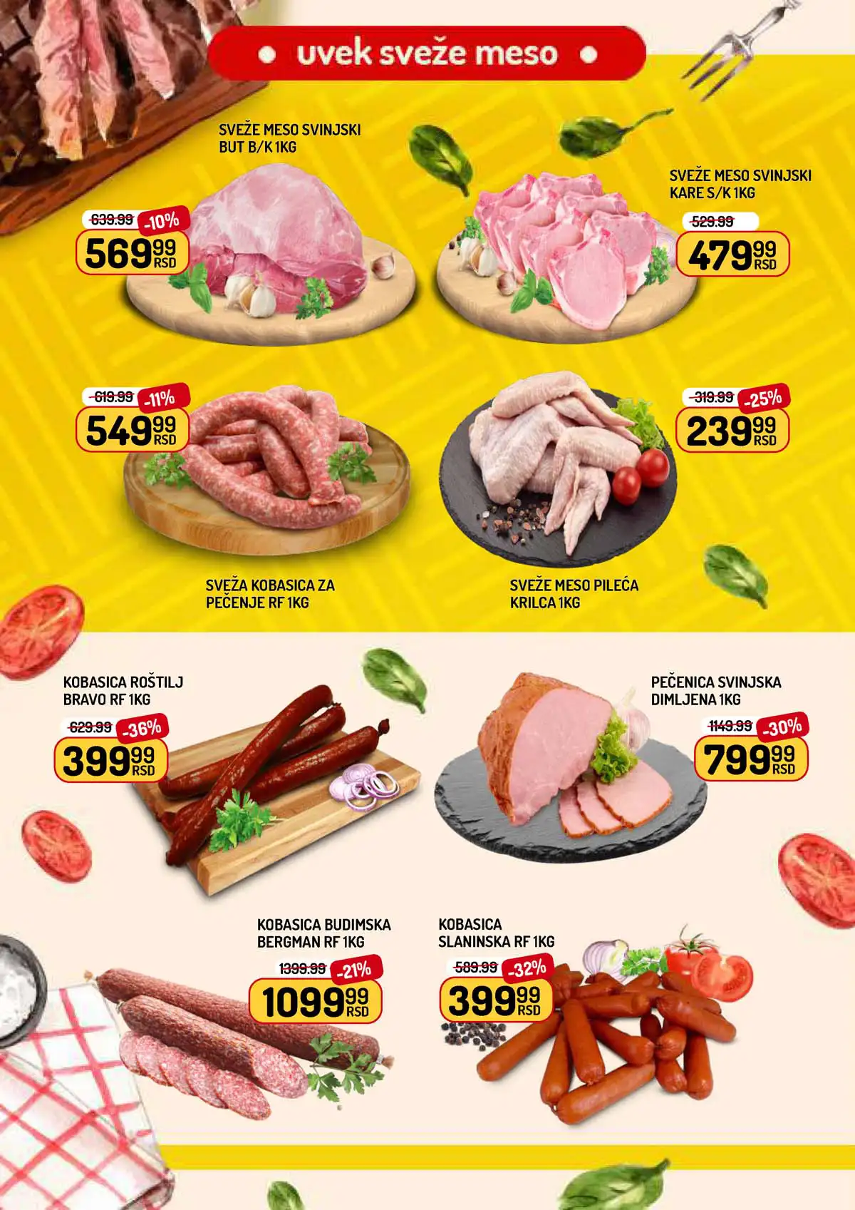 Aman katalog akcija do 12. marta 2026. – osnovne namirnice po sniženim cenama Aman nedeljna akcija katalog strana 2 – akcijske cene osnovnih namirnica do 12. marta 2026.