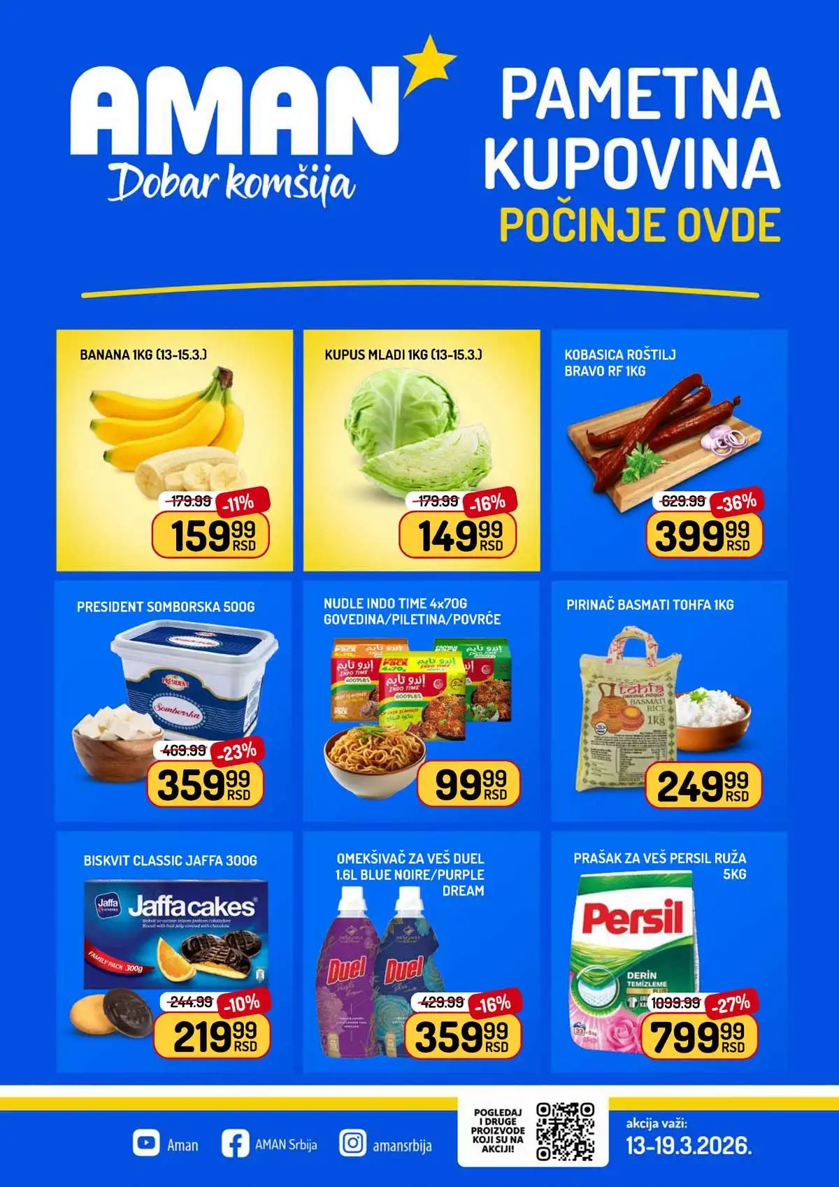 Aman nedeljna akcija – Pametna kupovina počinje ovde uz sniženja do 41% do 19.03.2026 (strana 1)