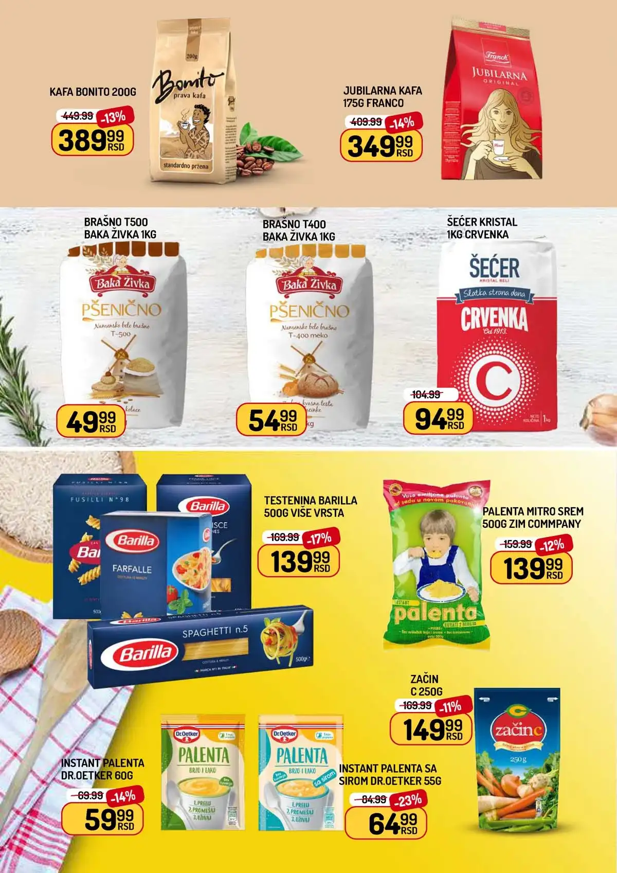 Aman nedeljna akcija katalog strana 8 – proizvodi za svakodnevnu kupovinu do 19.03.2026