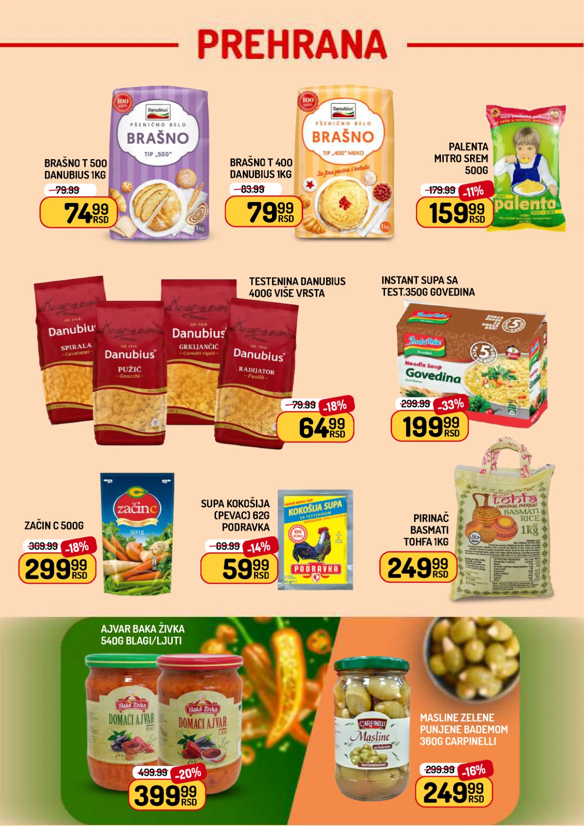 Aman katalog brašno testenina pirinač i začini akcija