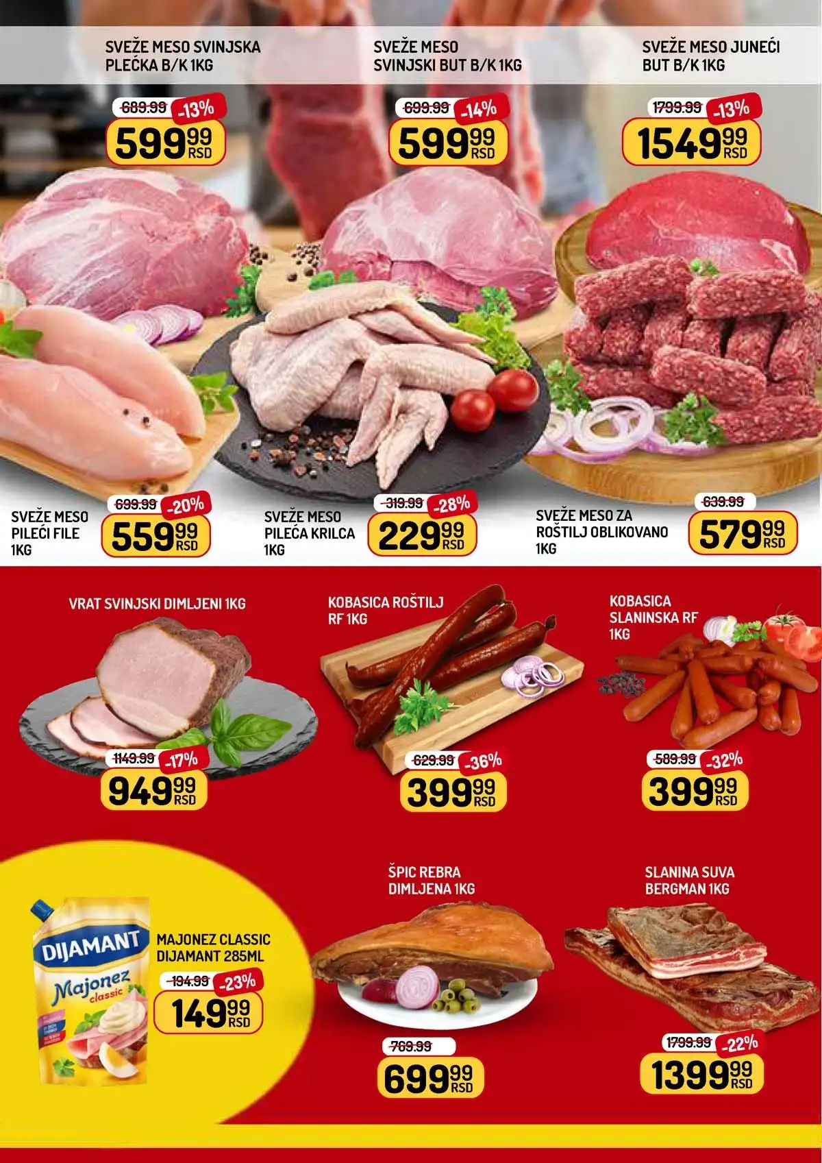 Aman nedeljna akcija katalog strana 2 – prehrambeni proizvodi i osnovne namirnice na sniženju do 01.04.2026