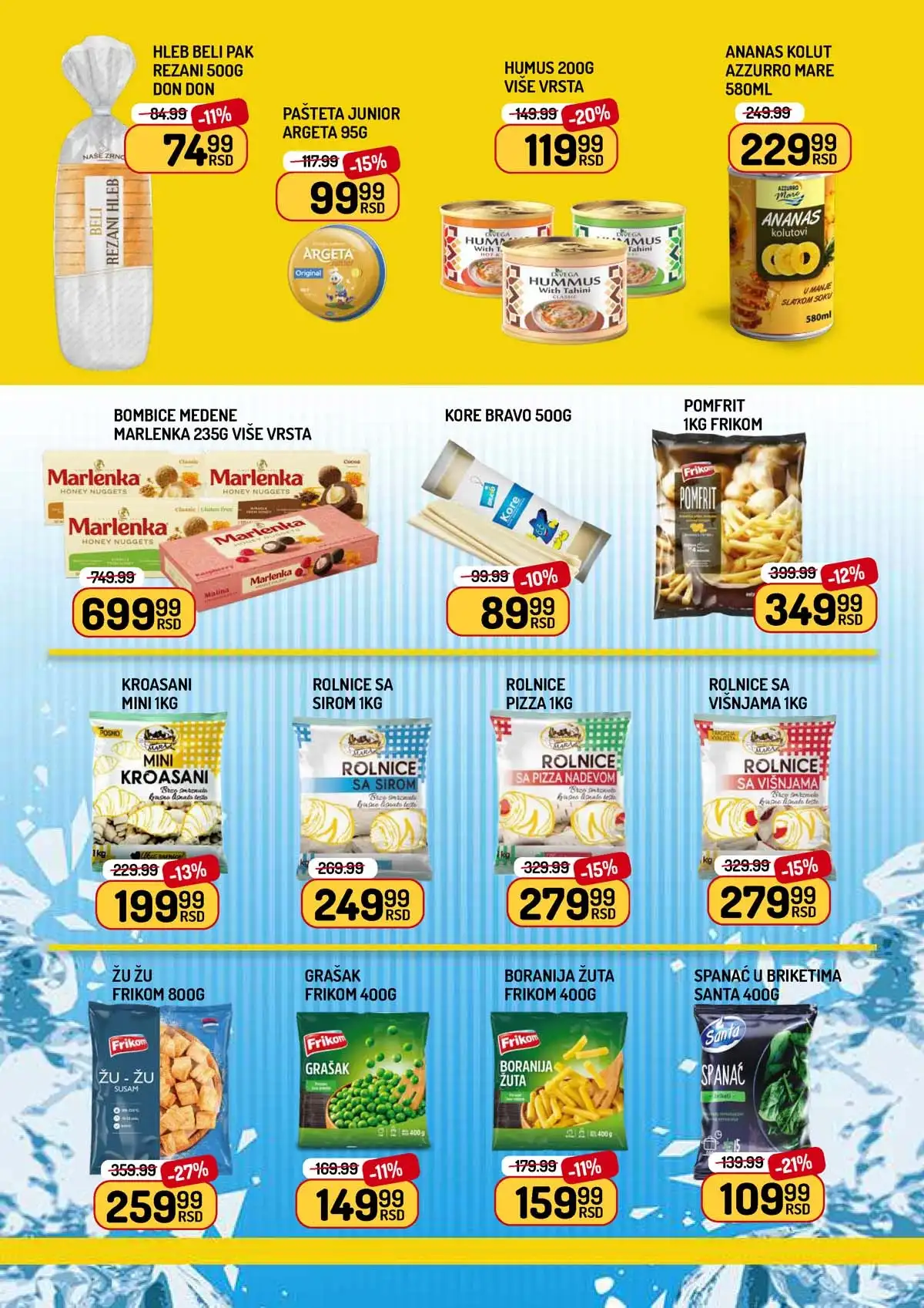 Aman nedeljna akcija katalog strana 4 – meso i mlečni proizvodi na sniženju do 01.04.2026