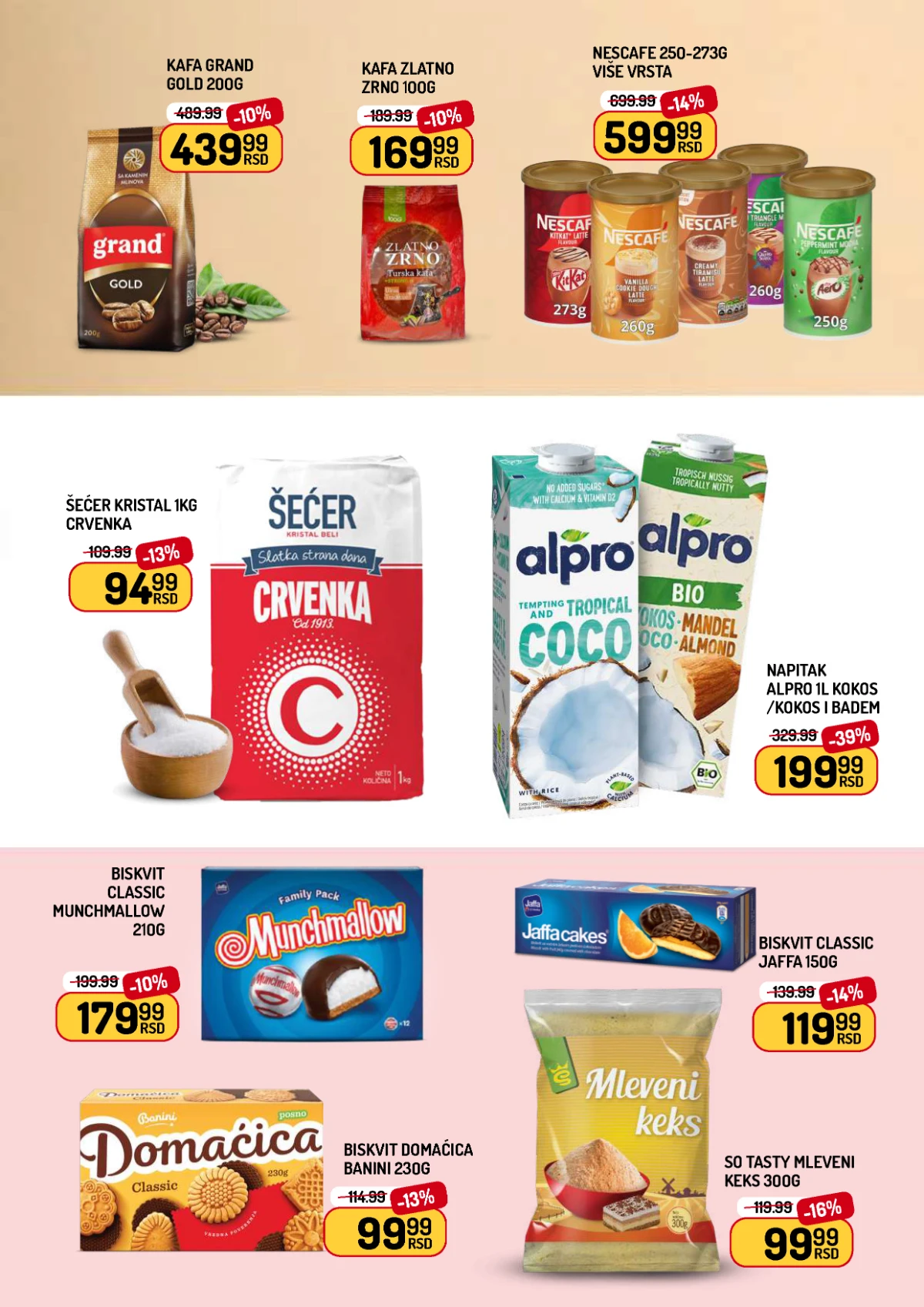 Aman akcija do 04.06.2026 – kafa, šećer, Munchmallow i Domaćica keks