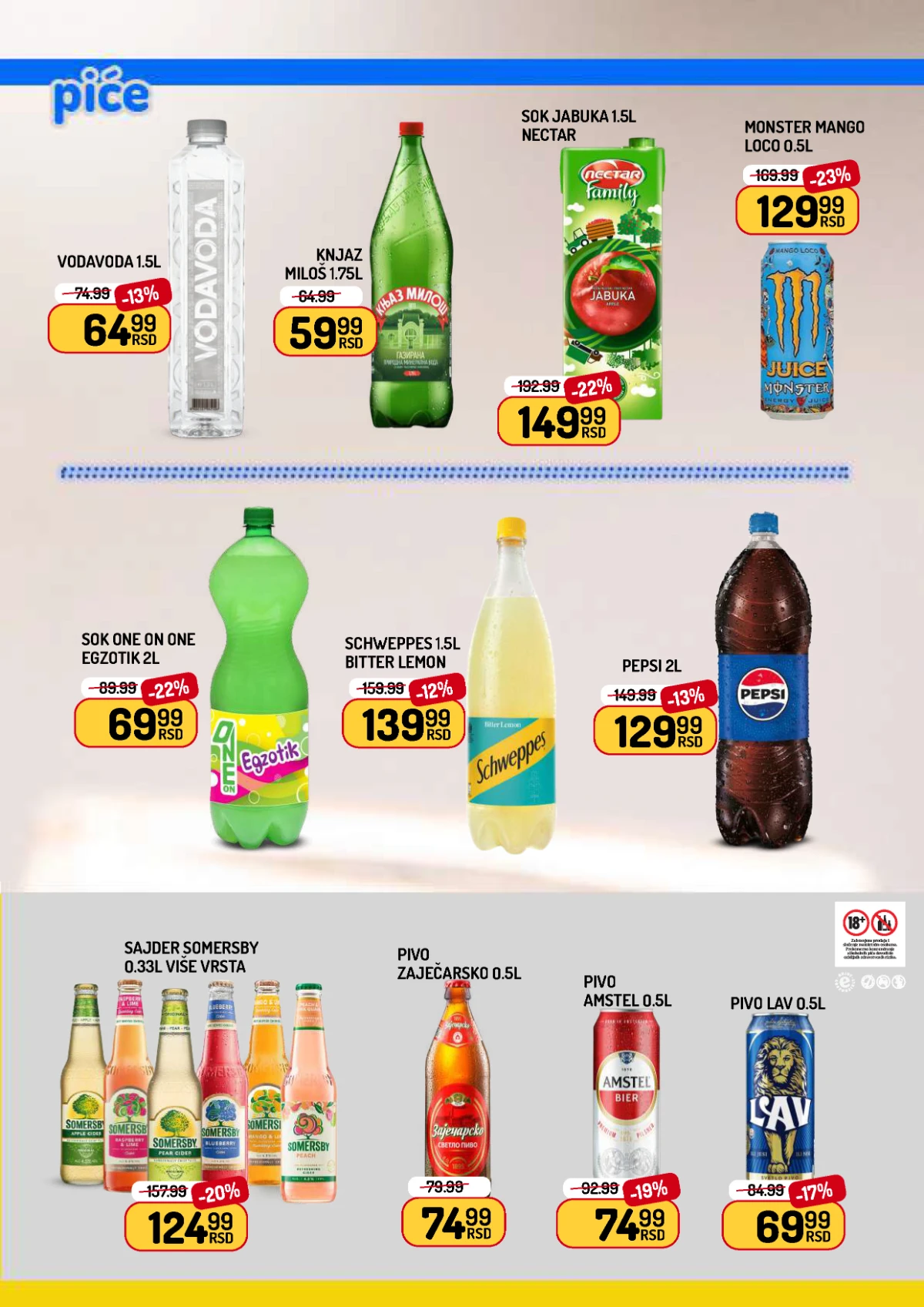 Aman akcija do 04.06.2026 – Pepsi, Nectar, Schweppes i pivo po nižim cenama