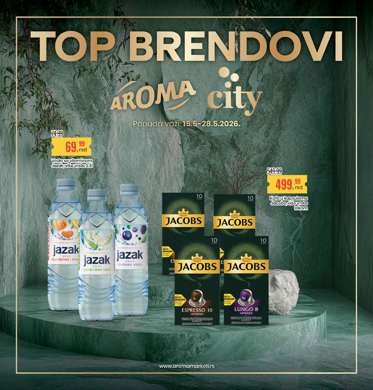 Aroma City TOP BRENDOVI katalog do 28.05.2026 – Jacobs kafa, Frikom, Persil i grickalice na akciji