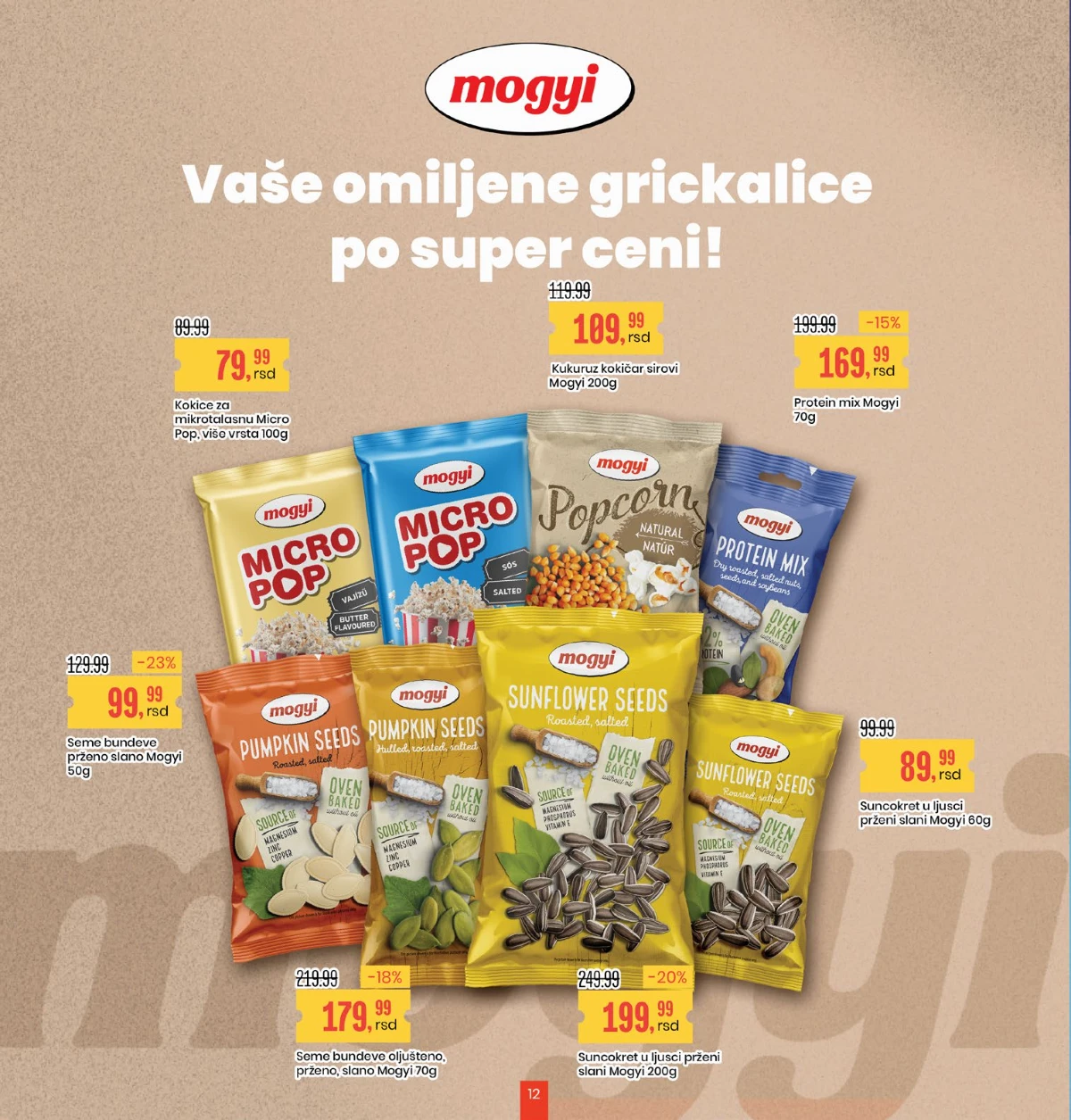 Aroma City katalog Mogyi semenke, kokice i grickalice po sniženim cenama strana 12