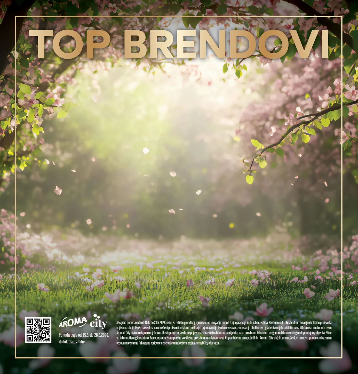 Aroma City TOP BRENDOVI katalog maj 2026 završna strana akcijske ponude