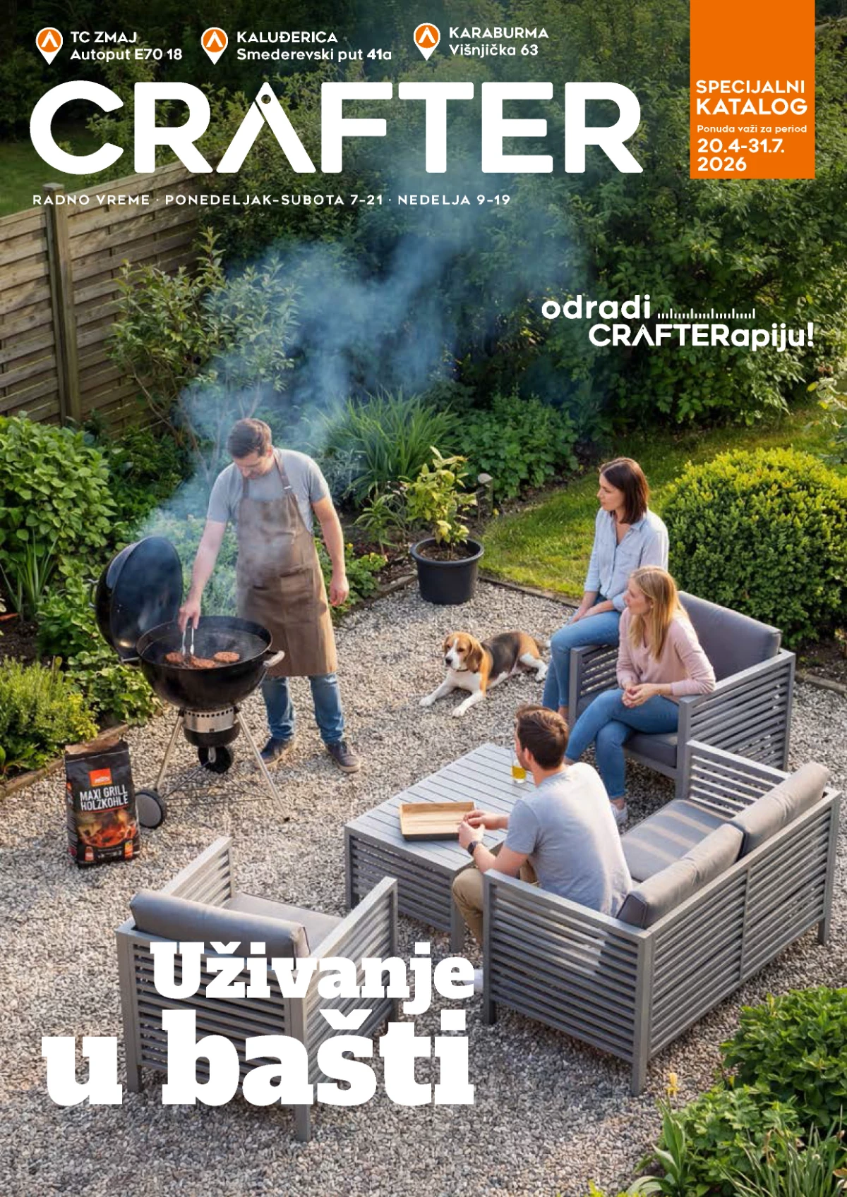 Crafter baštenski nameštaj i oprema za dvorište na akciji do 31.07.2026