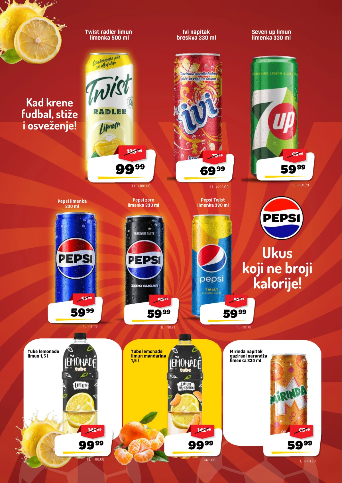 DIS katalog strana 4 – Pepsi, Seven Up, Mirinda i Twist pića na akciji