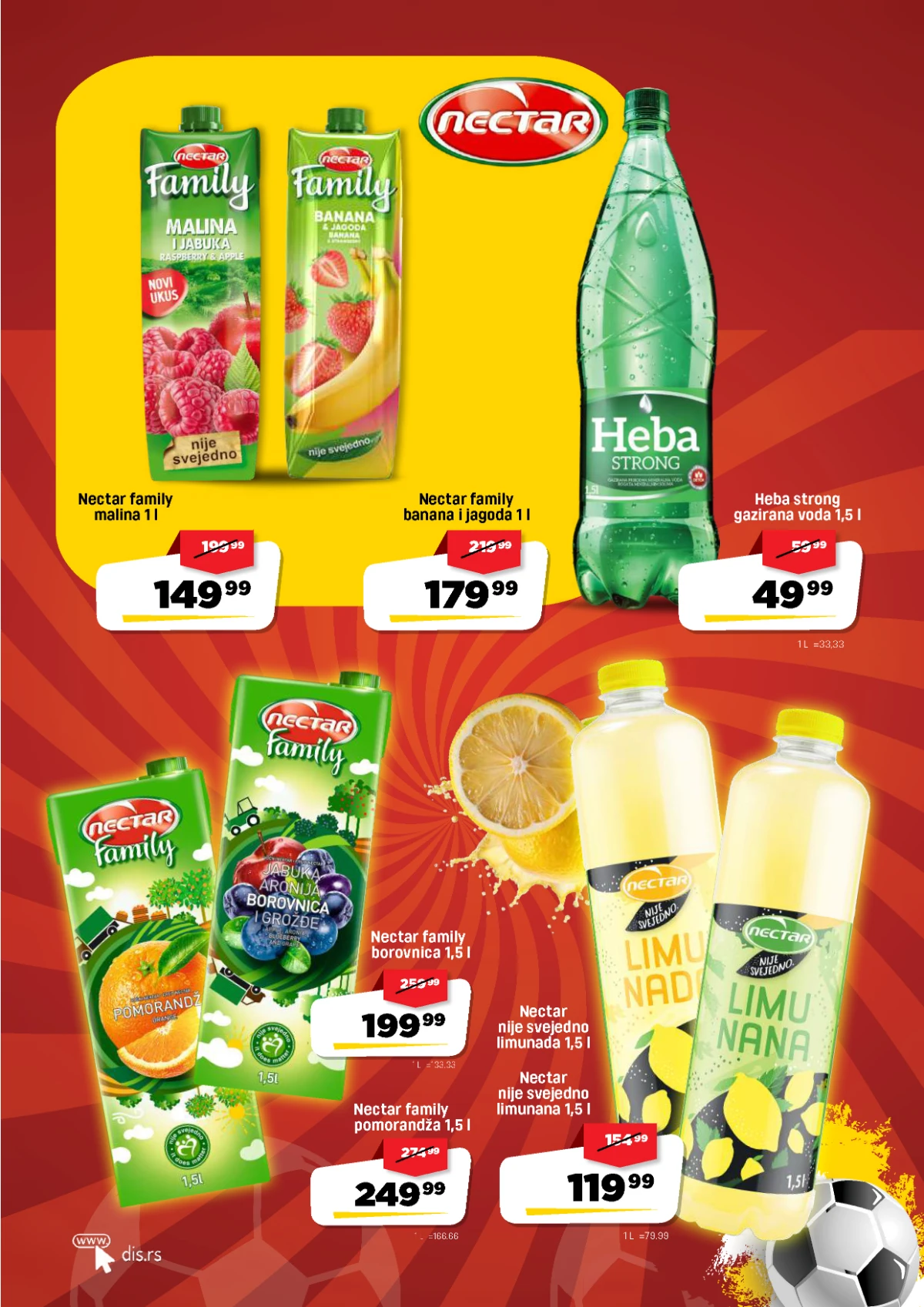 DIS katalog strana 5 – Nectar sokovi i Heba voda na akciji