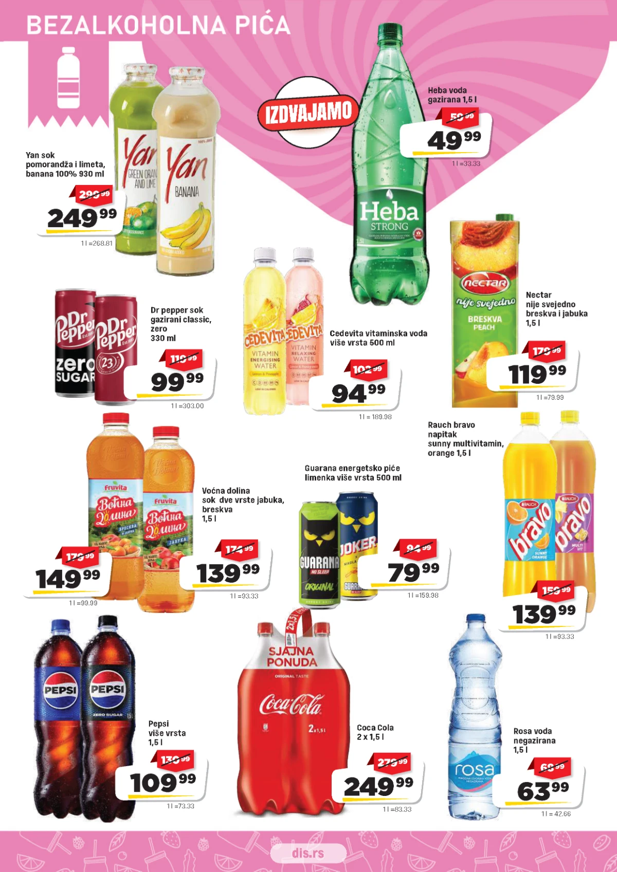 DIS katalog strana 10 – bezalkoholna pića na akciji