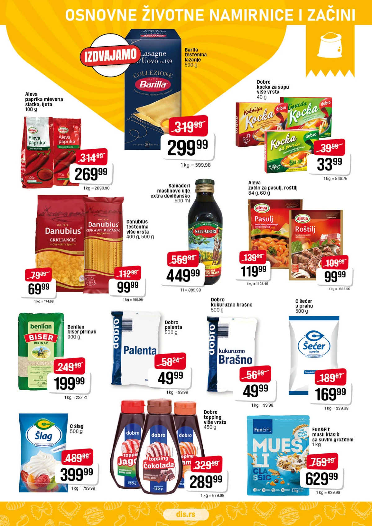 DIS katalog testenina, brašno, palenta i začini maj i jun 2026
