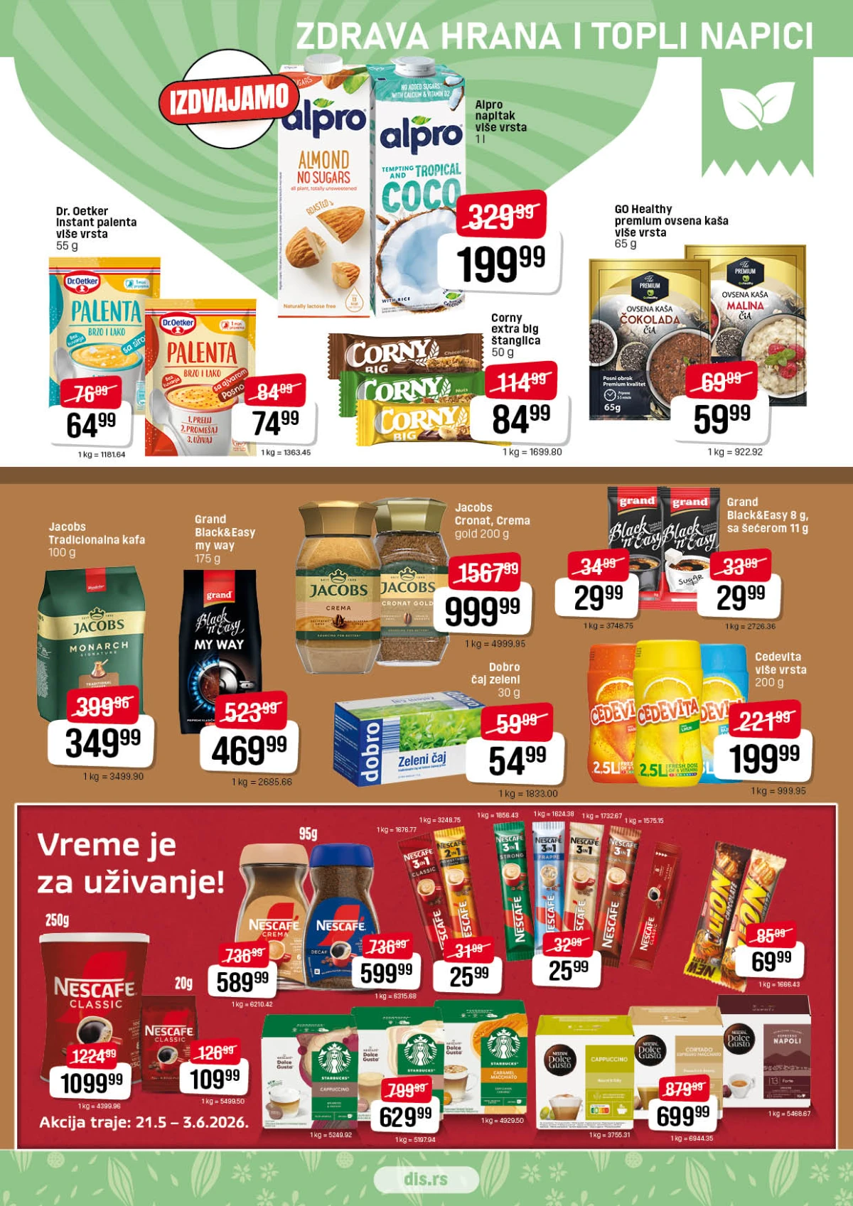 DIS katalog maj i jun 2026 – meso, prehrana i proizvodi za svakodnevnu kupovinu po akcijskim cenama