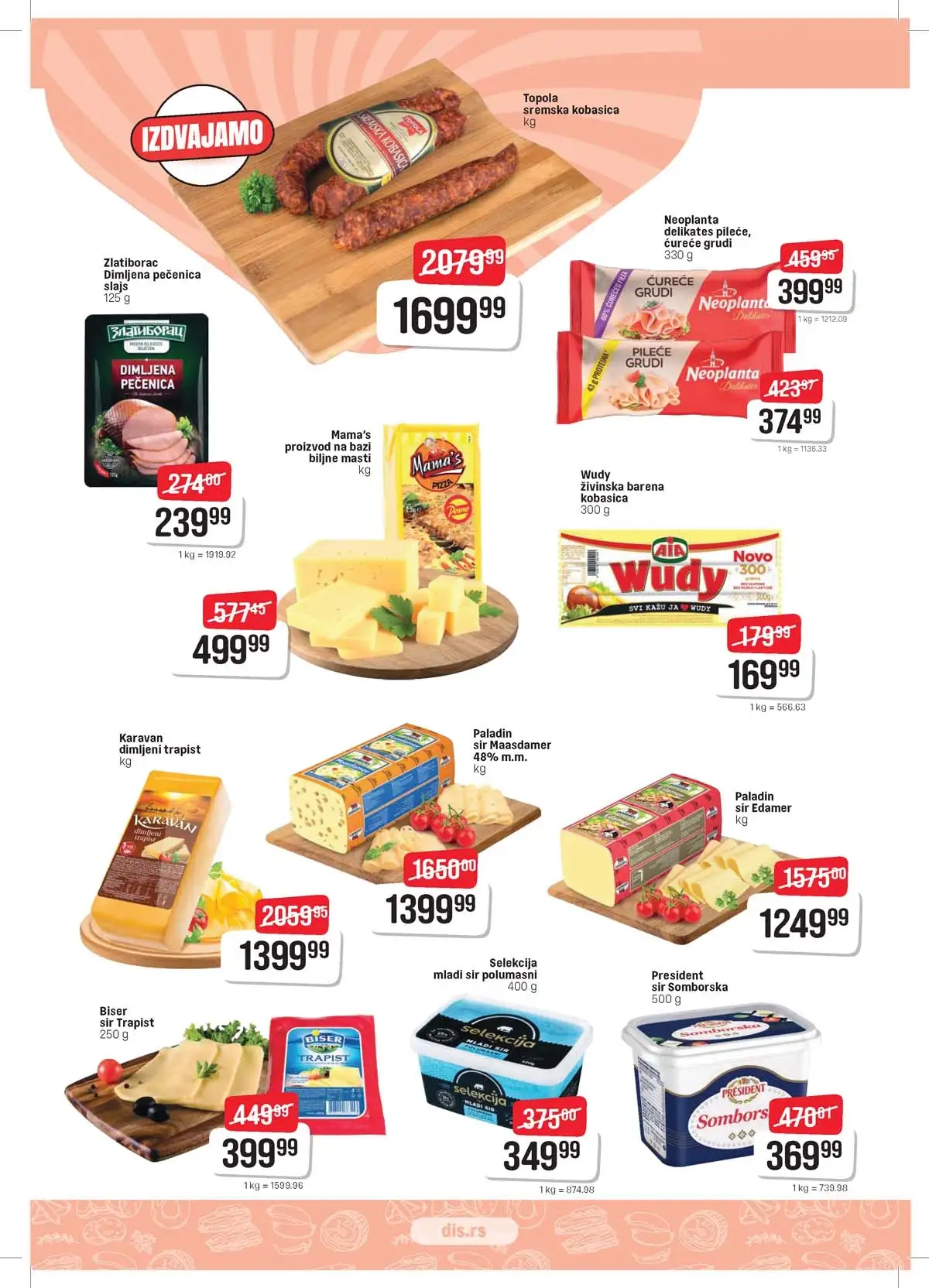 DIS katalog sniženja za Uskrs strana 3 – prehrana i kućne potrepštine Srbija