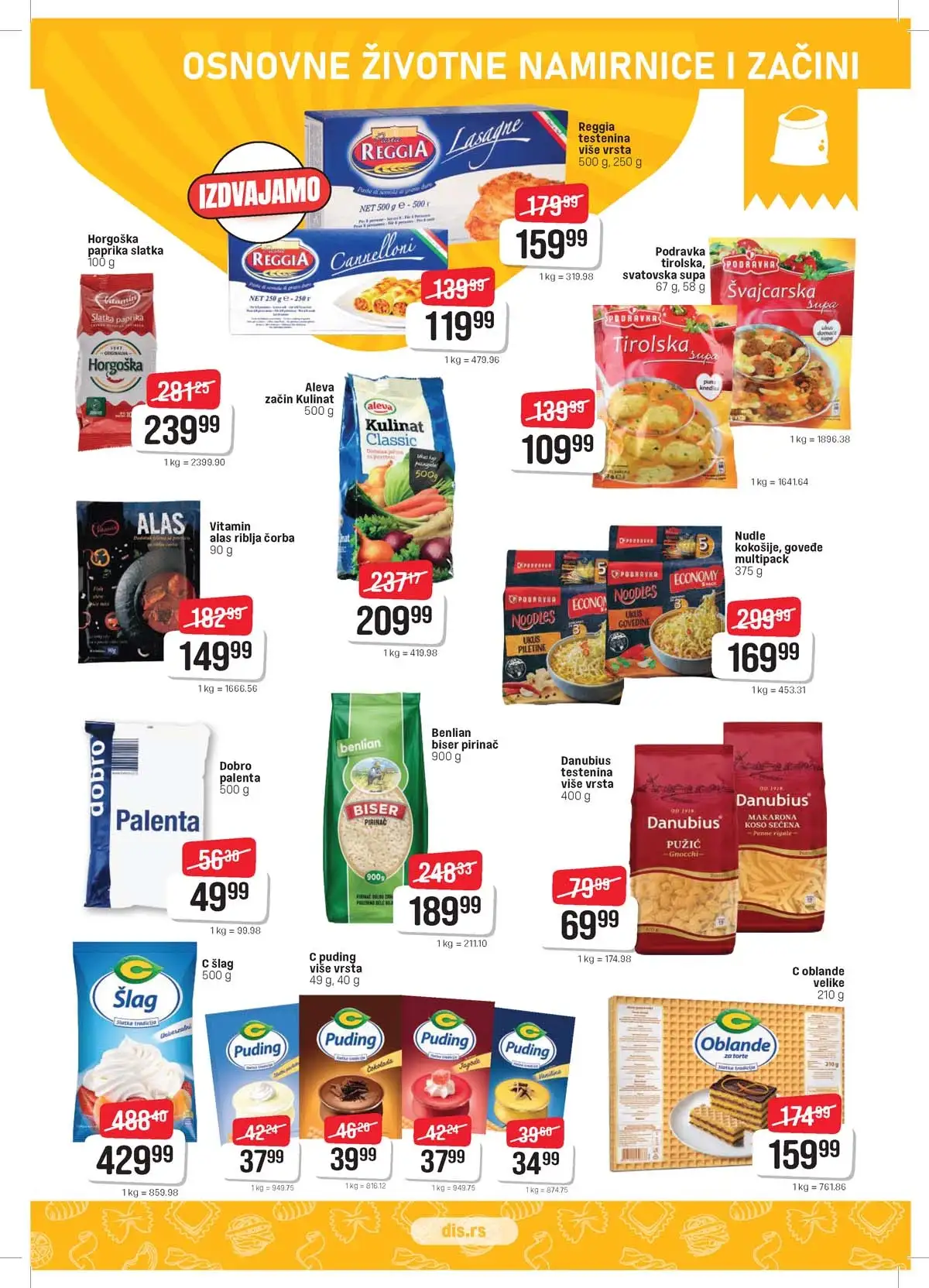 DIS katalog sniženja za Uskrs strana 7 – prehrana i kućne potrepštine Srbija