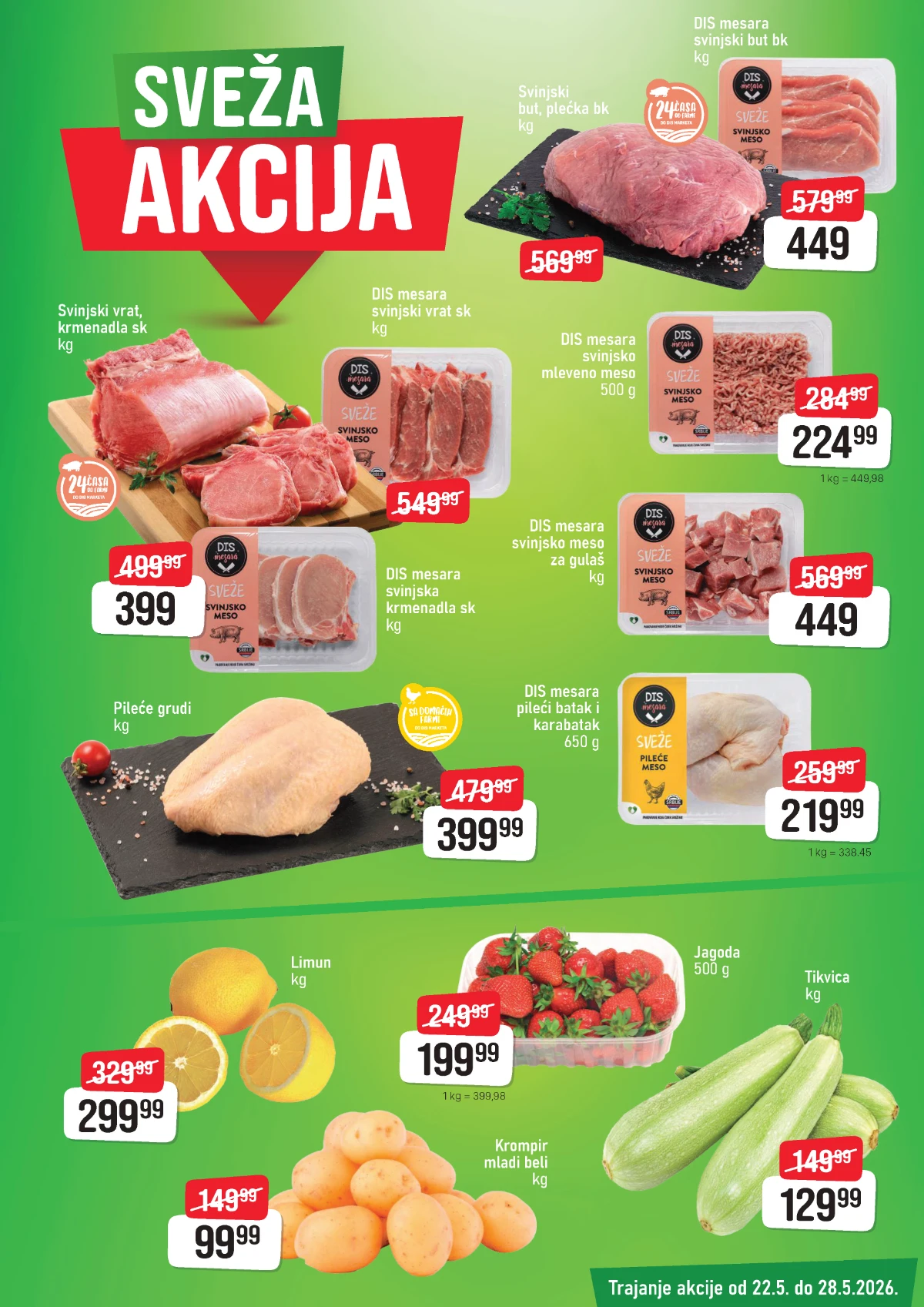 DIS katalog strana 3 – jagode, Milka čokolade i Persil deterdžent na akciji