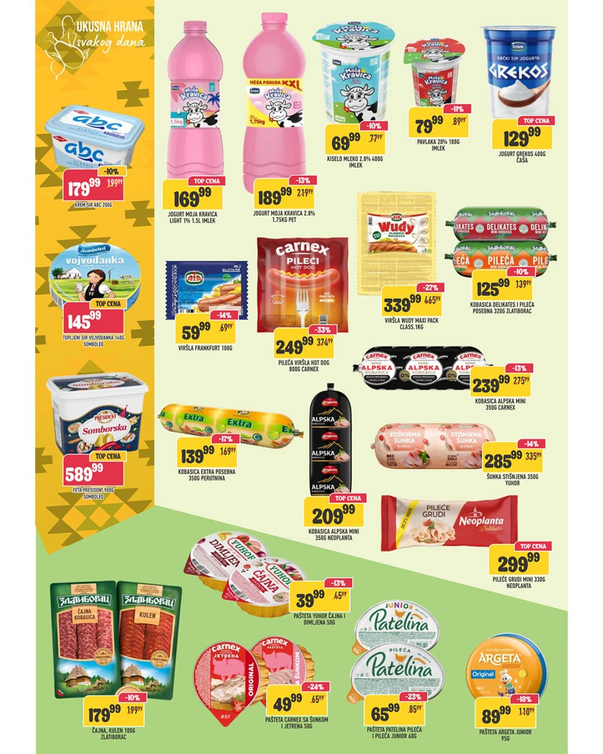 DTL Leon katalog strana 4 – viršle, kobasice, jogurt i paštete uz velika sniženja