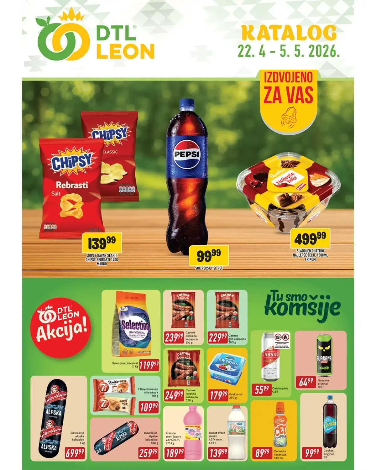 Leon Market akcija katalog sniženja do 05. majaa 2026. – prehrana i kućne potrepštine po sniženim cenama Srbija