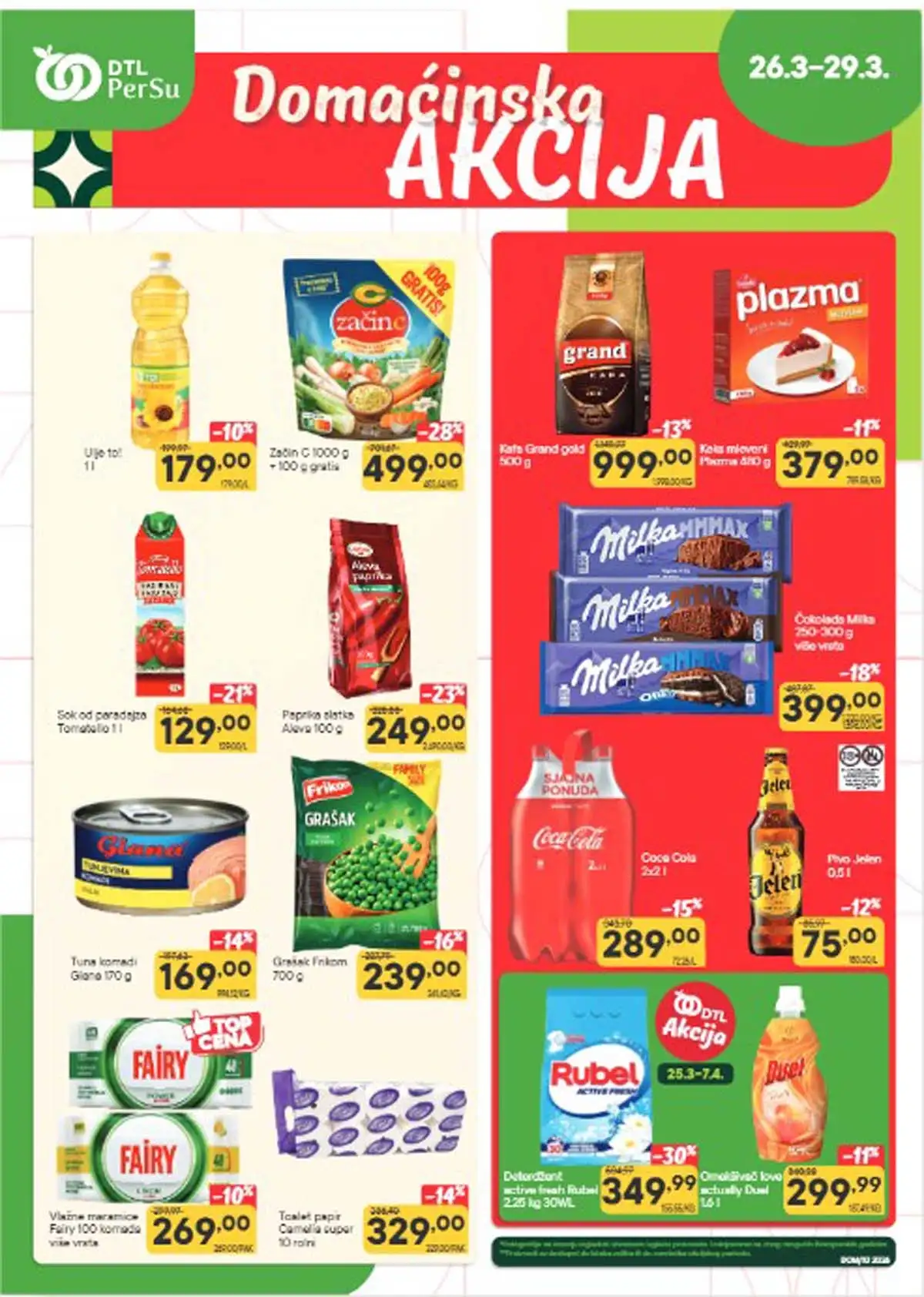 Persu domaćinska akcija katalog sniženja prehrana piće kućne potrepštine do 29. marta 2026 prva strana