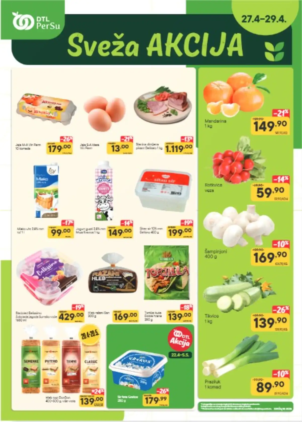Persu katalog akcija sveža ponuda sniženja prehrane do 29. aprila 2026 prva strana