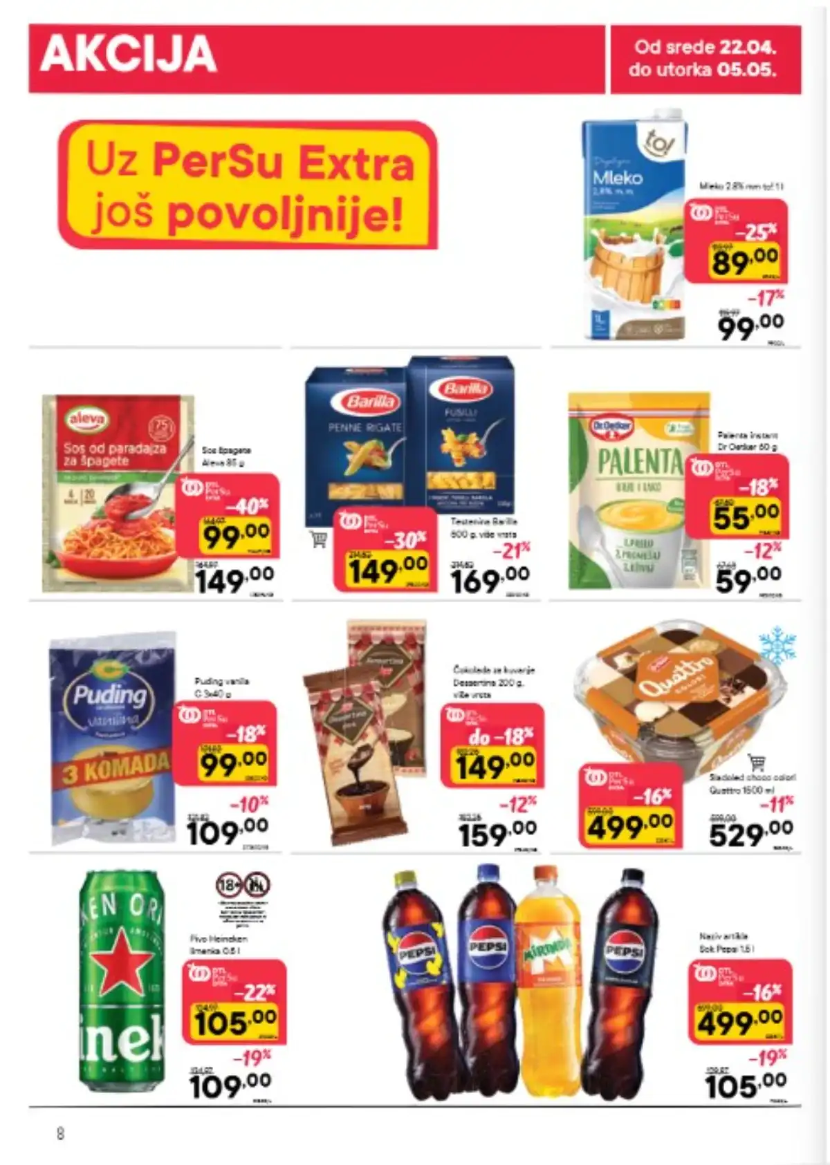 Persu akcija strana 8 kataloga do 05. maja 2026. popusti na prehranu Srbija