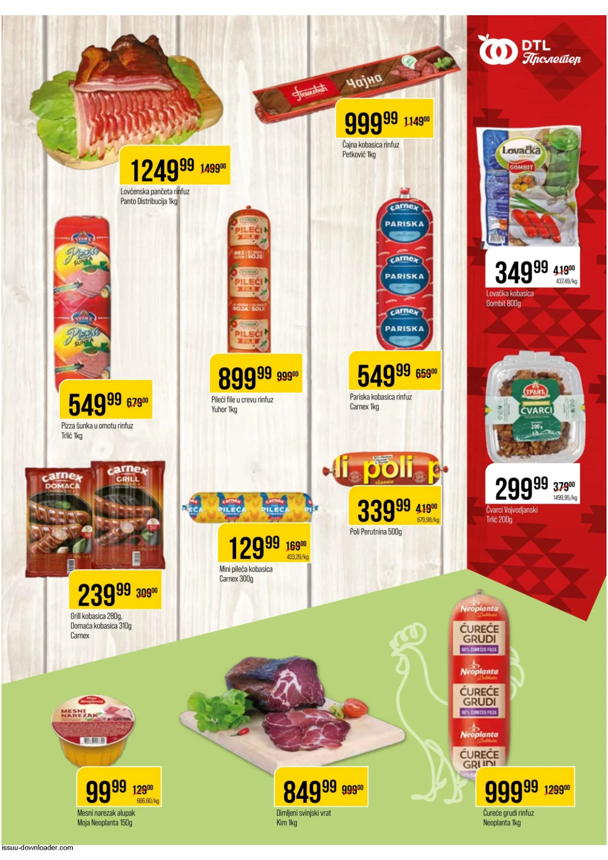 DTL Proleter katalog – kobasice, pečenice i delikates proizvodi na sniženju