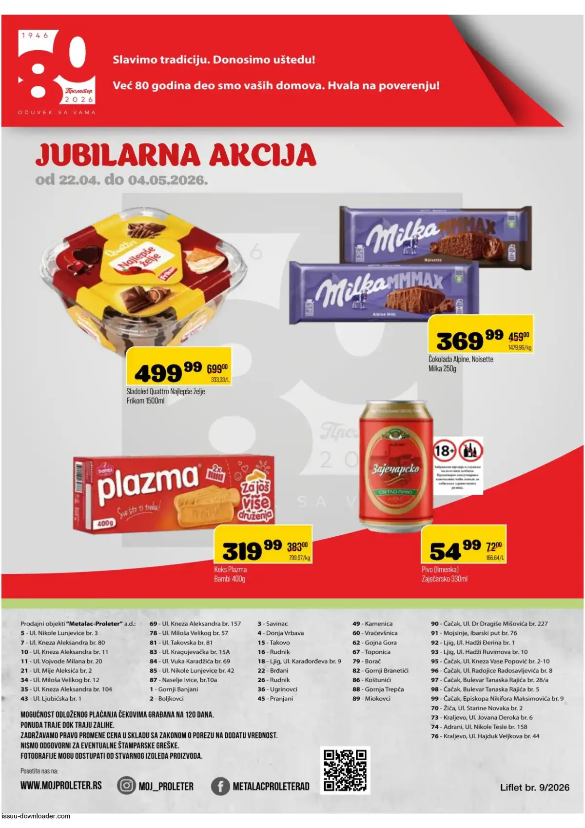 katalog proleter snizenja