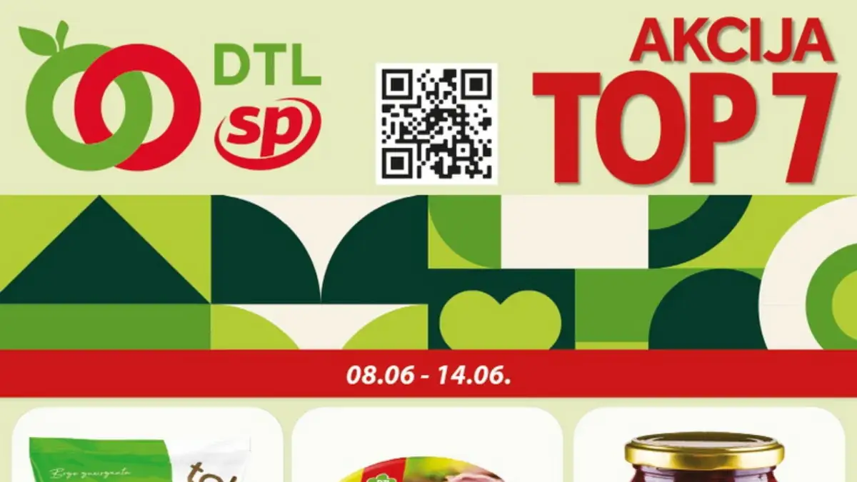 DTL SP TOP 7 akcija do 14.06.2026 – prehrana, piće i proizvodi za domaćinstvo na sniženju