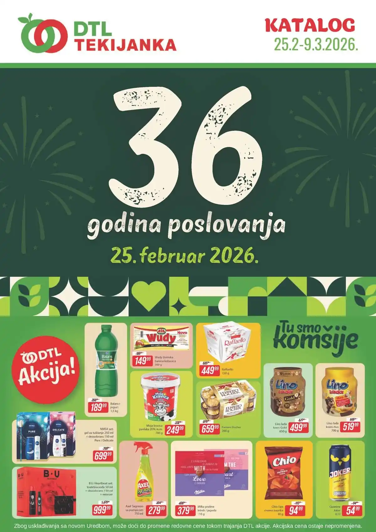 Tekijanka katalog sniženja do 9. marta 2026 Srbija – akcija na prehranu, piće i kućne potrepštine