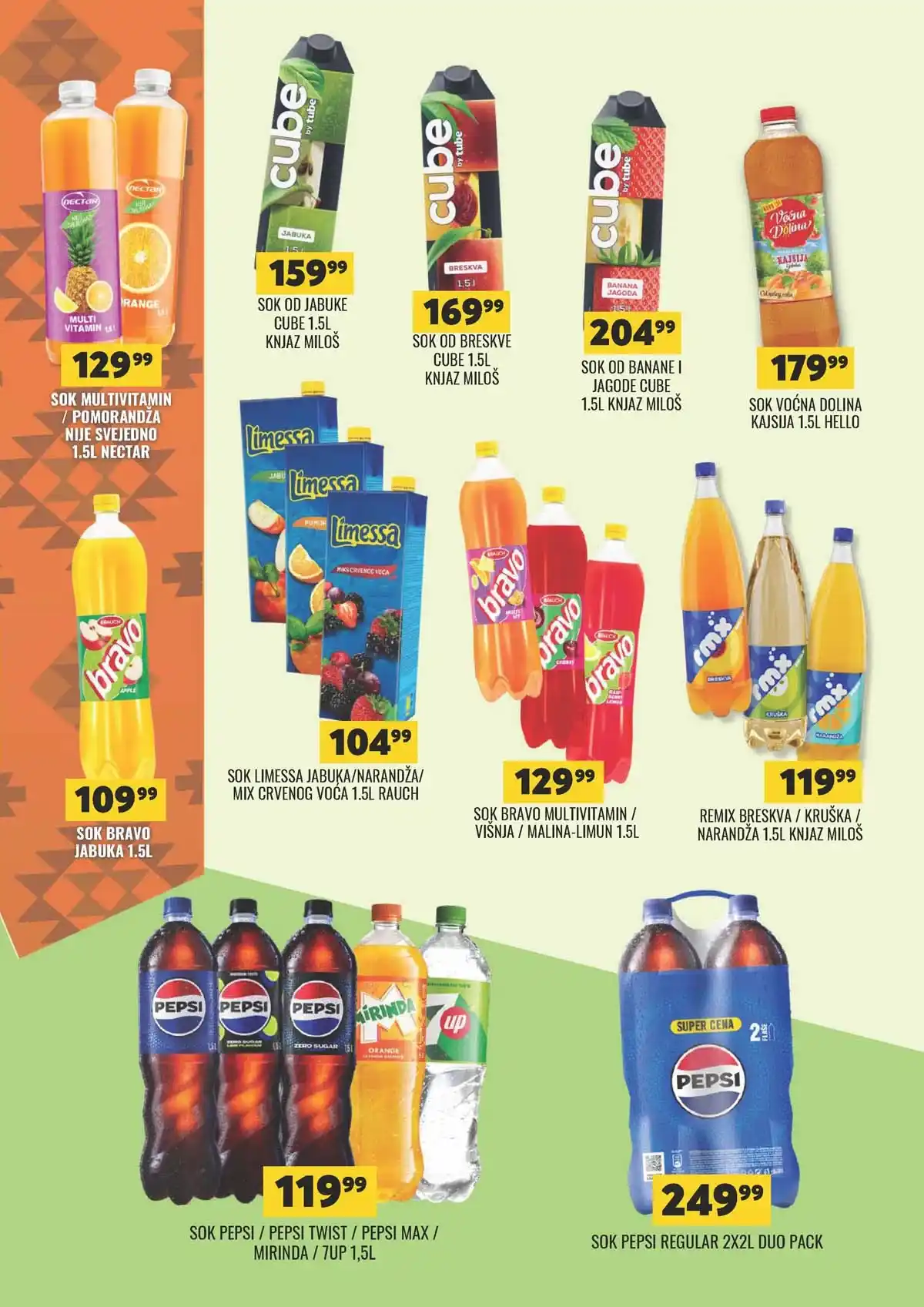 Tekijanka katalog akcija do 9. marta 2026 strana 10 akcijske cene pića i osnovnih namirnica Srbija
