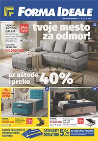 Forma Ideale katalog maj 2026 nameštaj do 57% popusta ugaone garniture od 34.990 RSD akcija do 30.05.2026