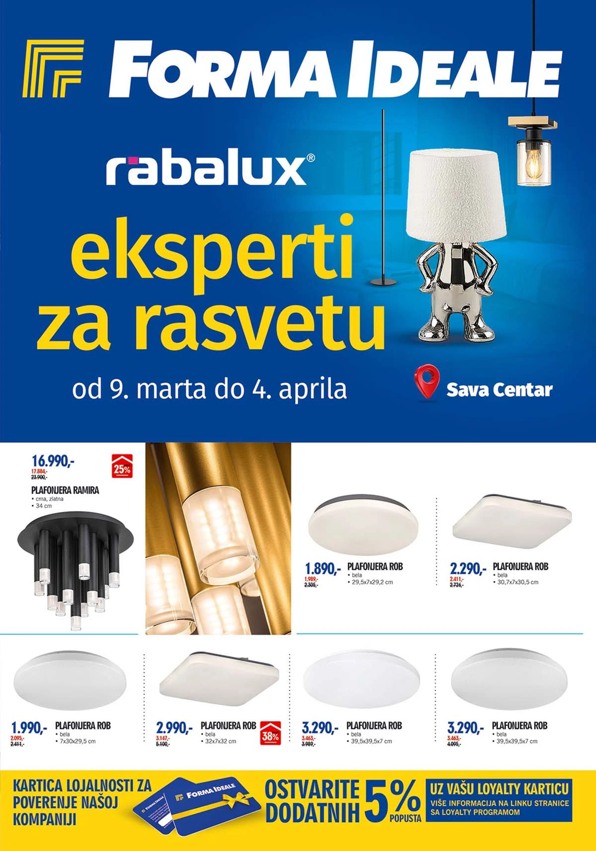 Forma Ideale katalog rasvete Experti za rasvetu – sniženja lampi, lustera i plafonjera do 4. aprila 2026