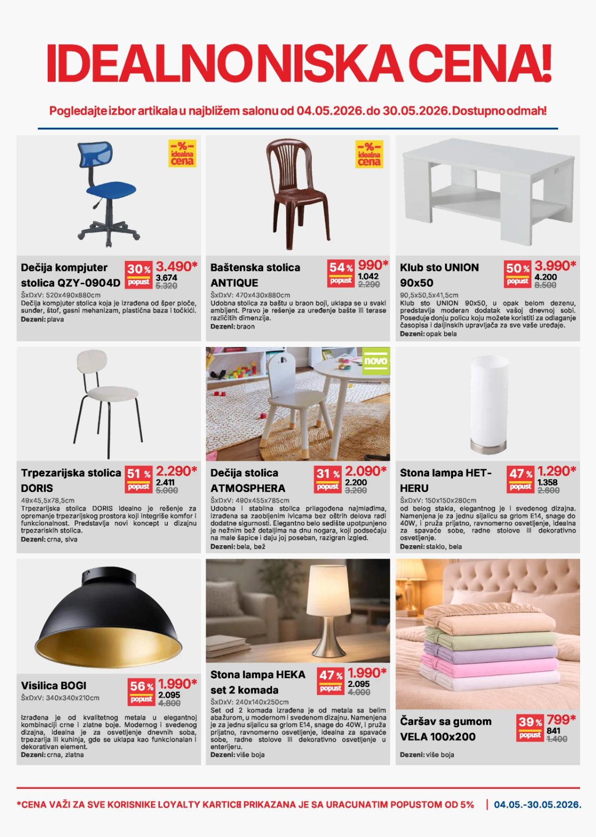 Forma Ideale katalog strana 2 – stolice, lampe, klub stolovi i čaršavi na sniženju