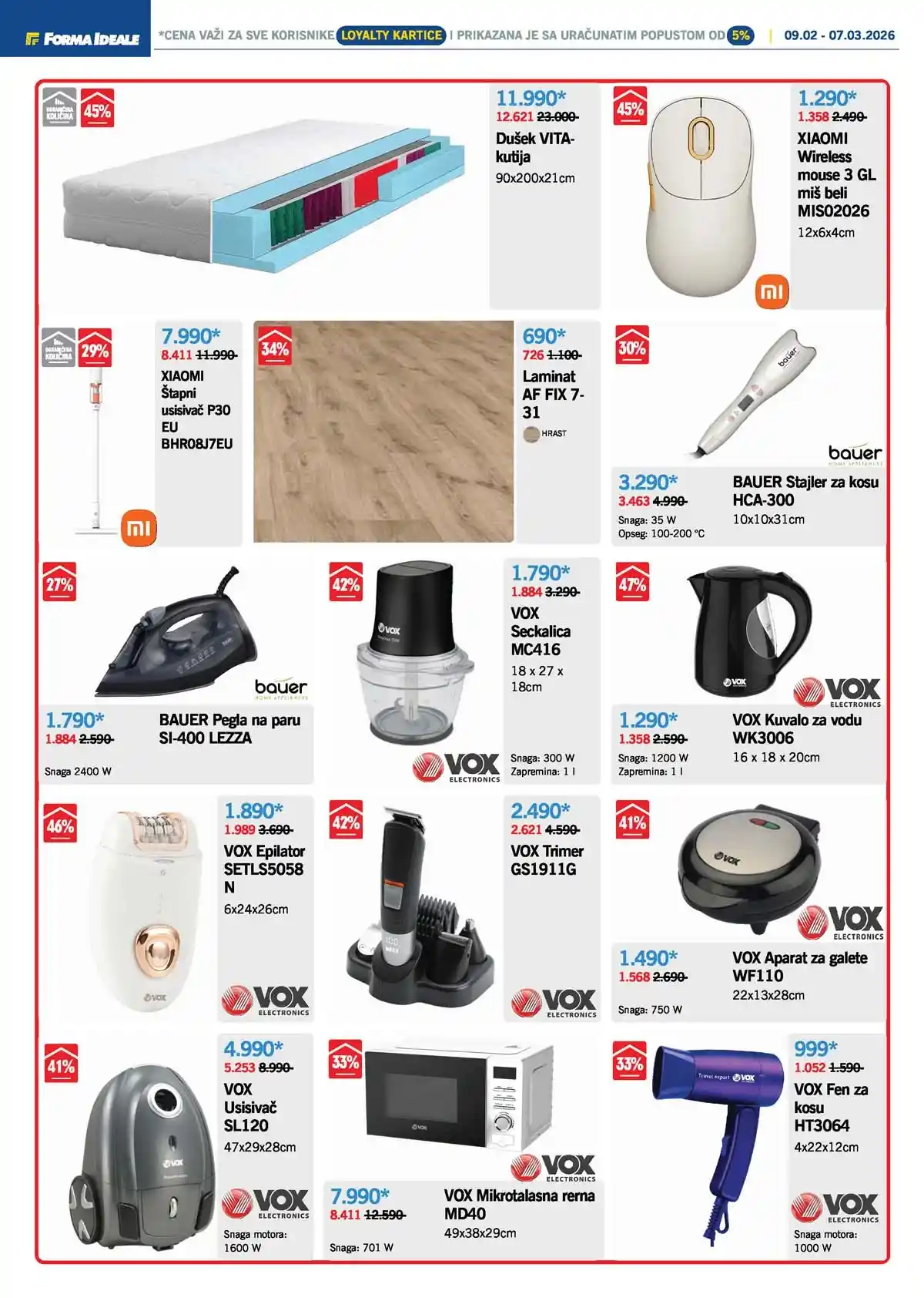Forma Ideale katalog nameštaja – kuhinje i kuhinjski elementi na akciji do 7. marta 2026.