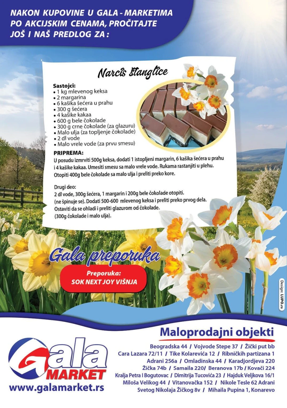 Gala Market katalog strana 6 – recept i dodatne preporuke iz majskog kataloga