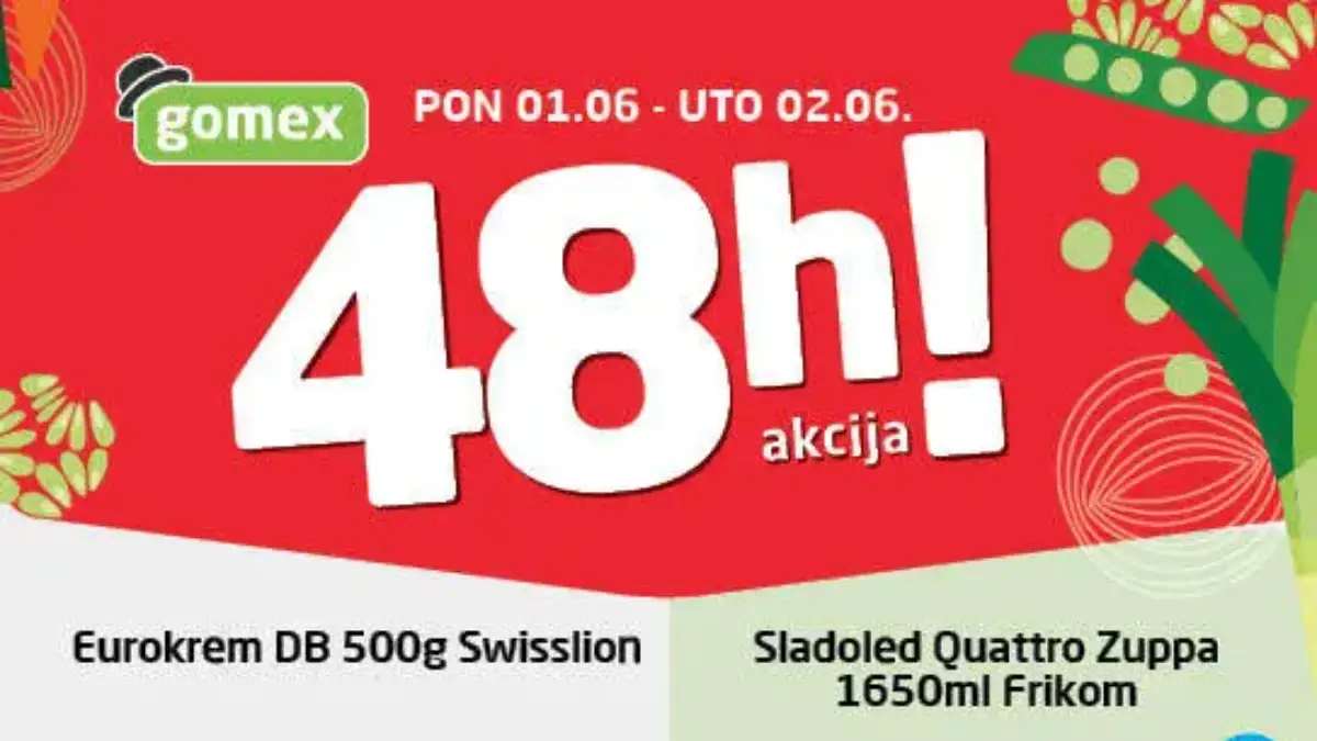 Gomex akcija do 43% – Blic ponuda važi 01–02.06.2026