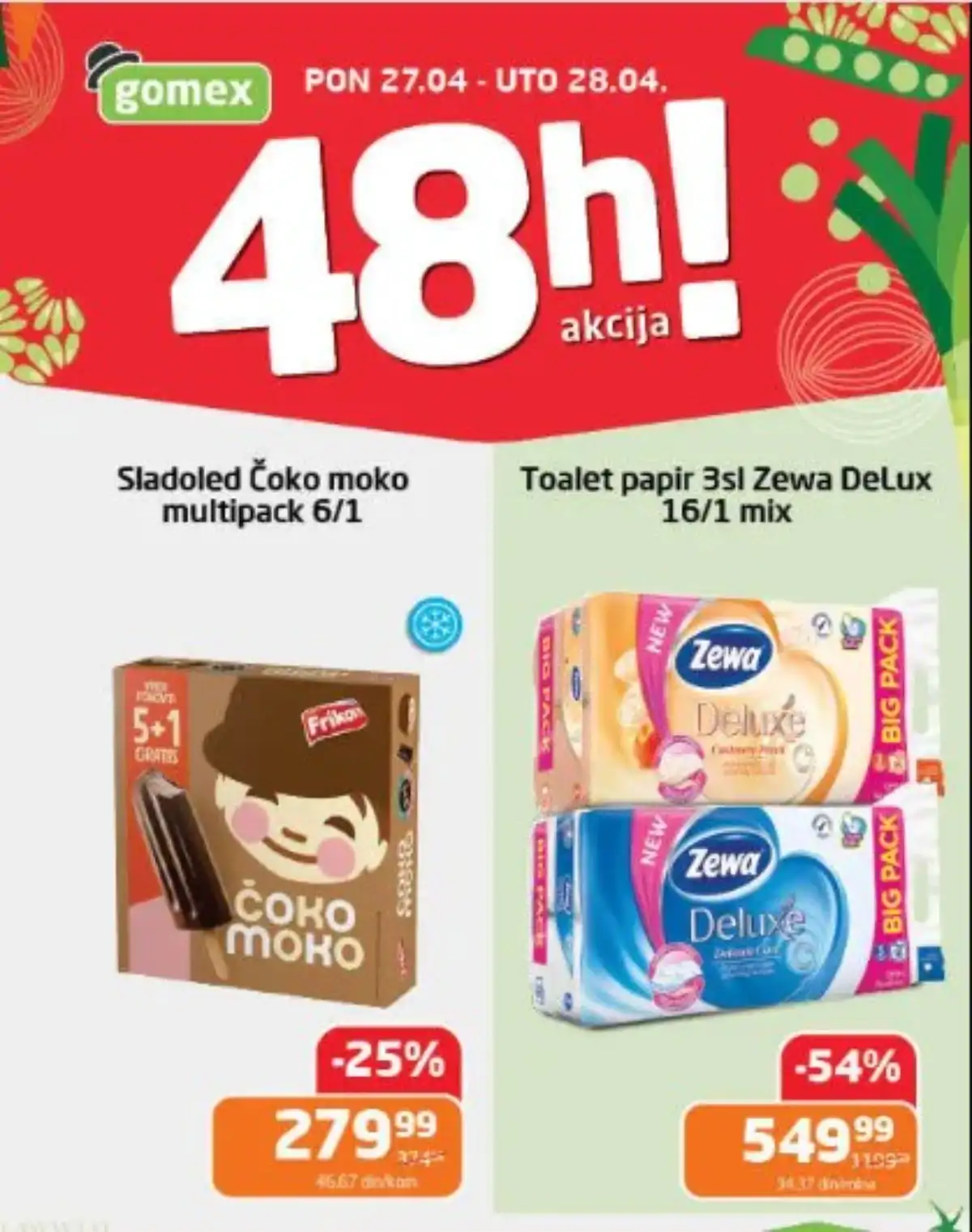 Gomex akcija 48 sati sniženja do 54 posto do 28. aprila 2026
