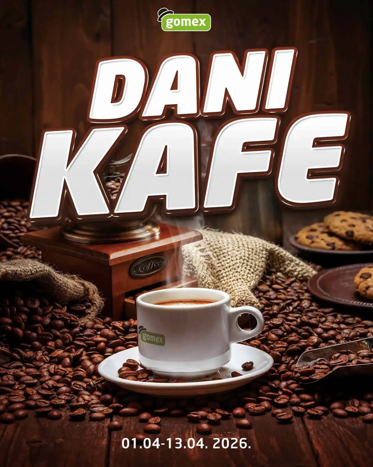 Gomex Dani kafe strana 1 – popusti do 22% na kafu i napitke do 13.04.2026