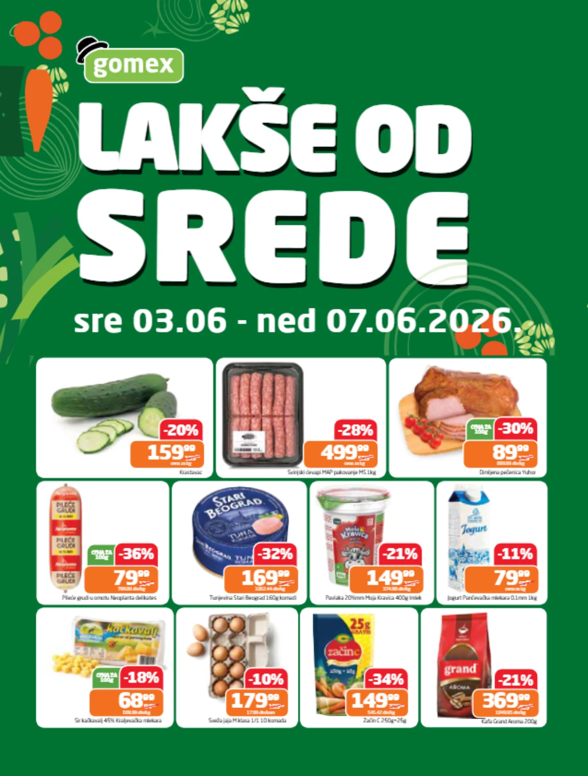 Gomex Lakše od srede katalog od 03. do 07. juna 2026